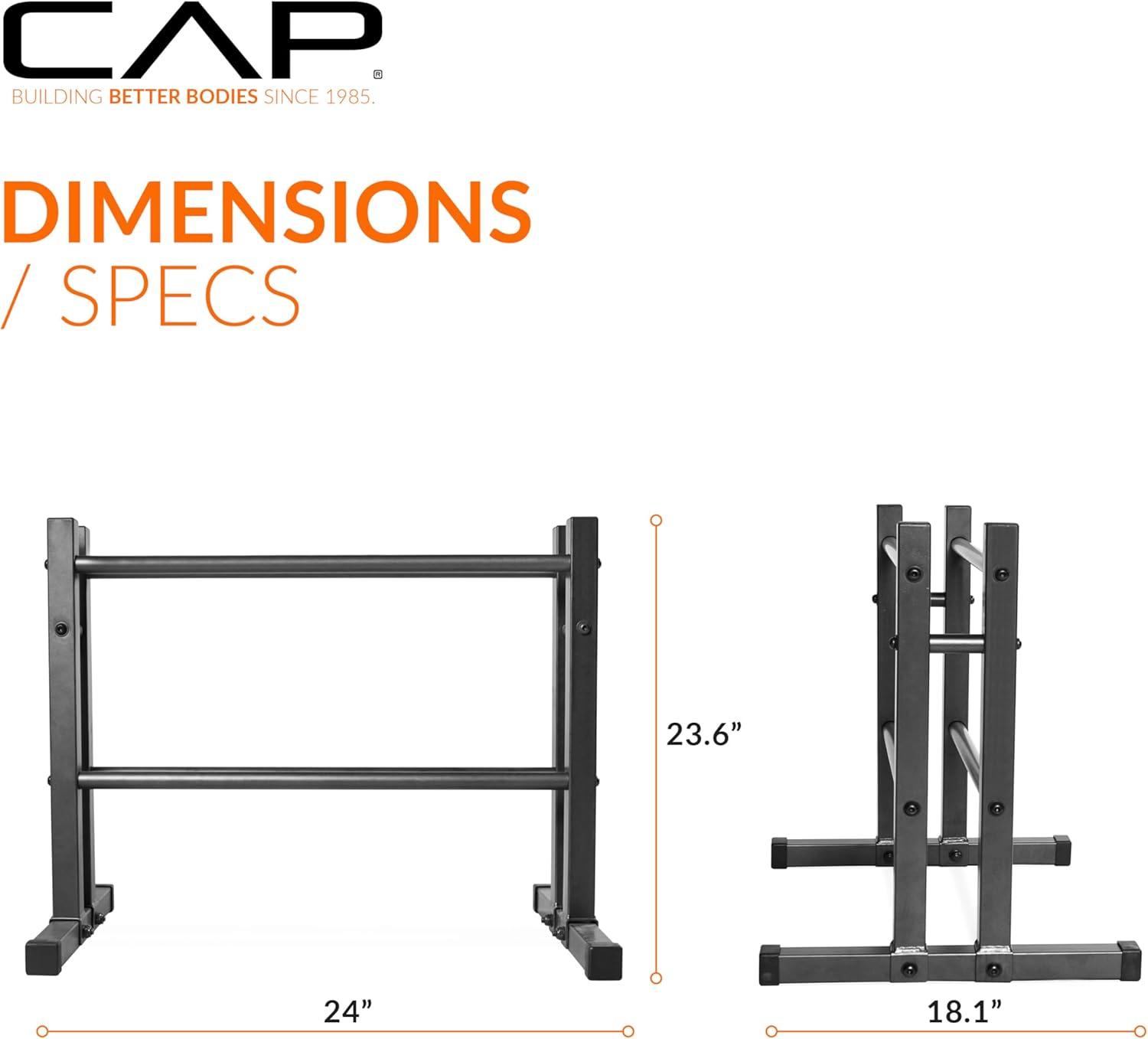 imageCAP Barbell 24quot Utility Rack for Dumbbells Medicine Balls and Kettlebells