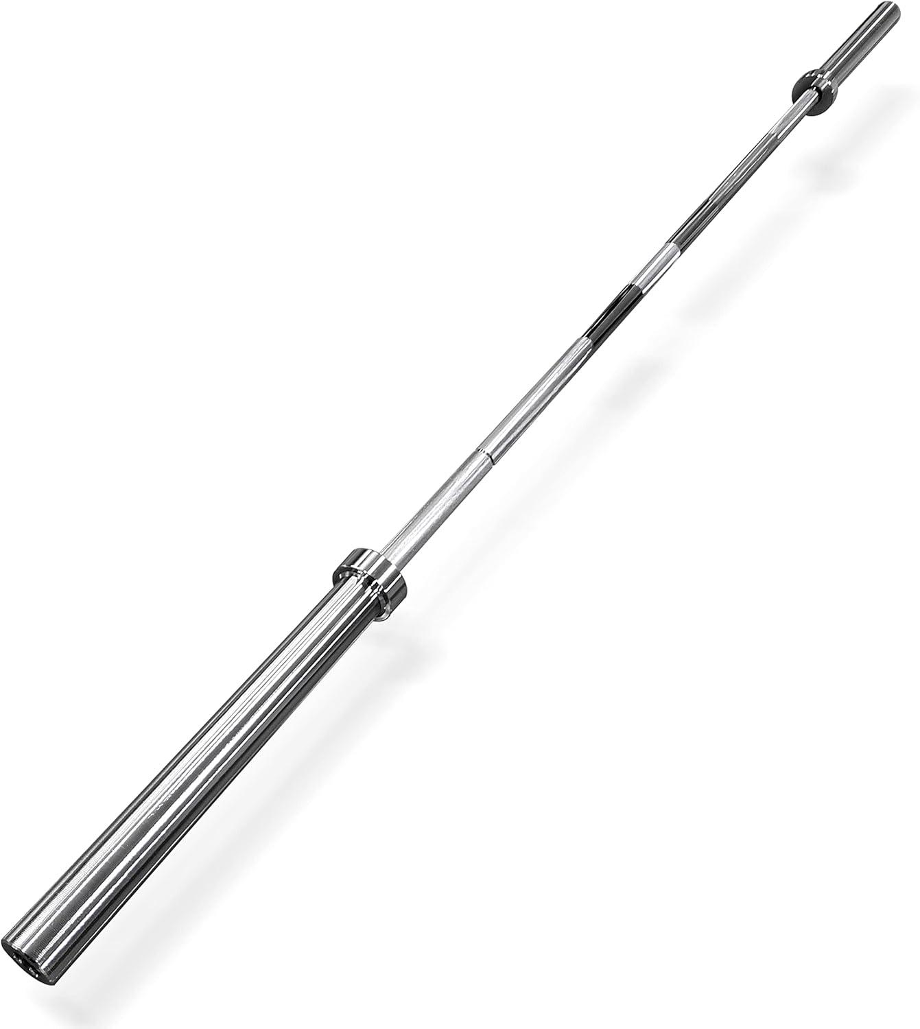 imageCAP Barbell 2Inch Olympic 7 ft Barbell Bars  Multiple OptionsChrome