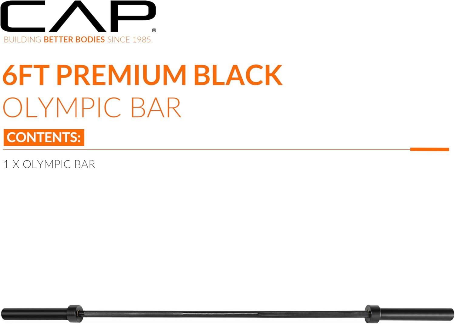 imageCAP Barbell 2Inch Olympic Barbell Bars  5 ft 6 ft ampamp 7 ft  Multiple OptionsElite