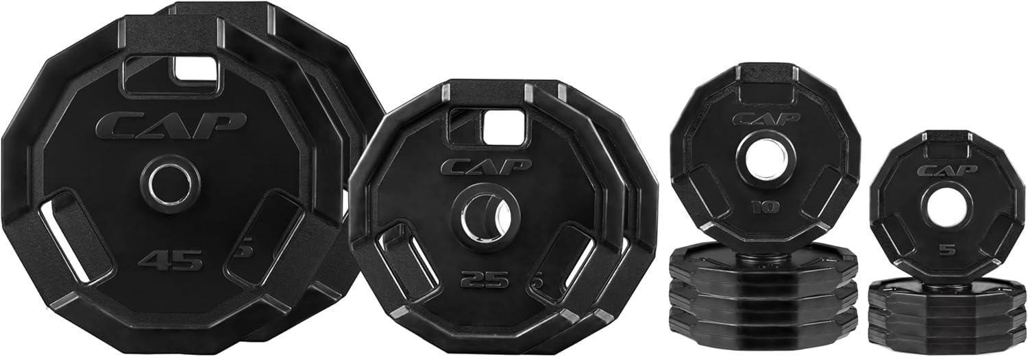 imageCAP Barbell 2Inch Olympic Cast Iron Plate Weight Set  75285 lbs  Multiple OptionsPRO
