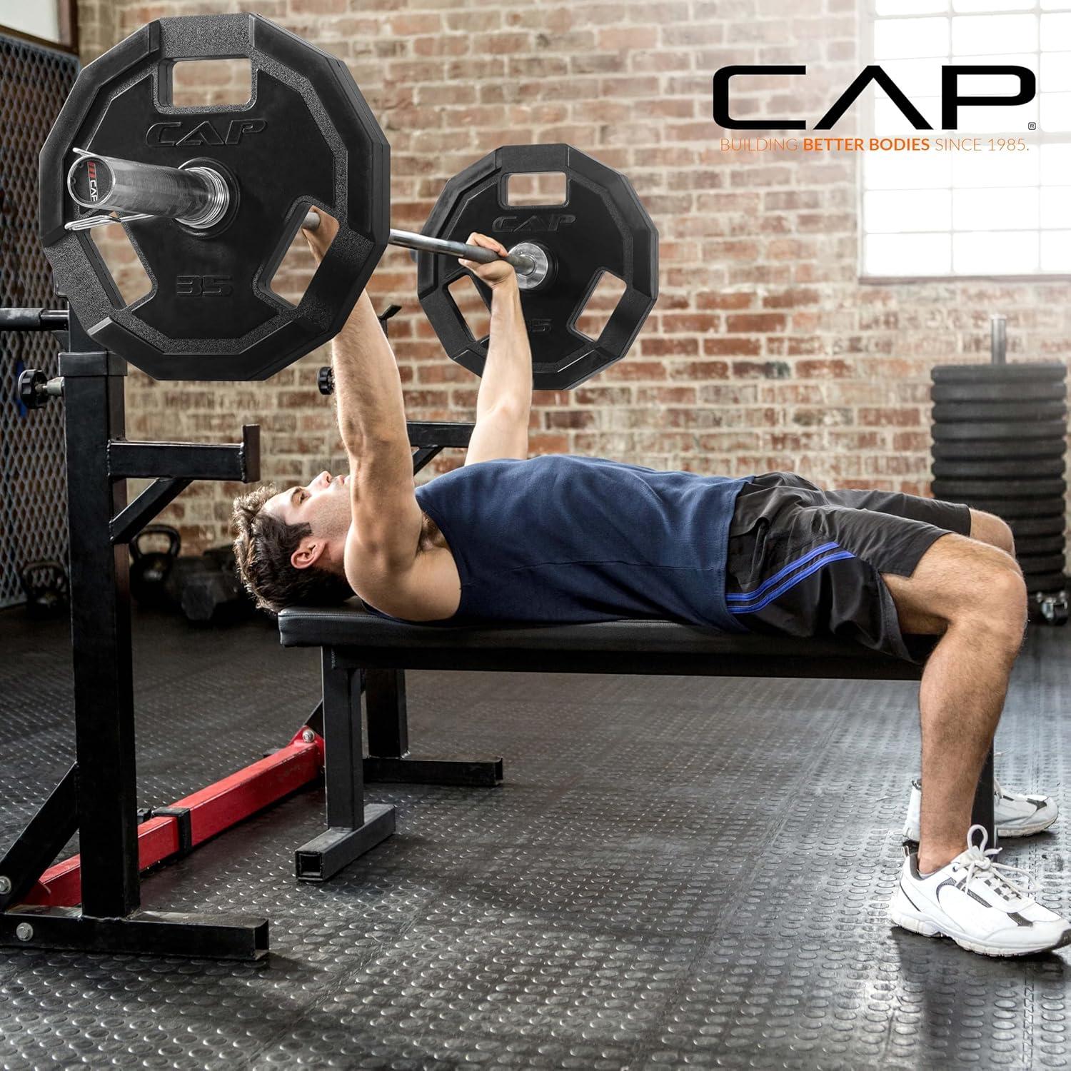 imageCAP Barbell 2Inch Olympic Cast Iron Plate Weight Set  75285 lbs  Multiple OptionsPRO