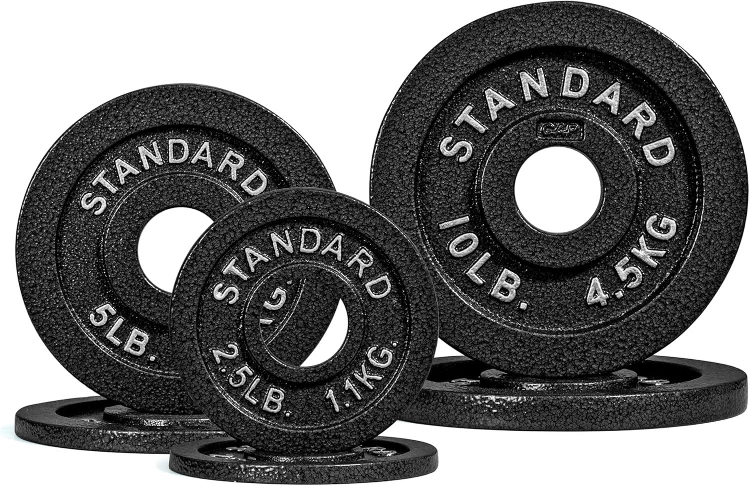 imageCAP Barbell 2Inch Olympic Weight Plate  Multiple OptionsClassic  Black