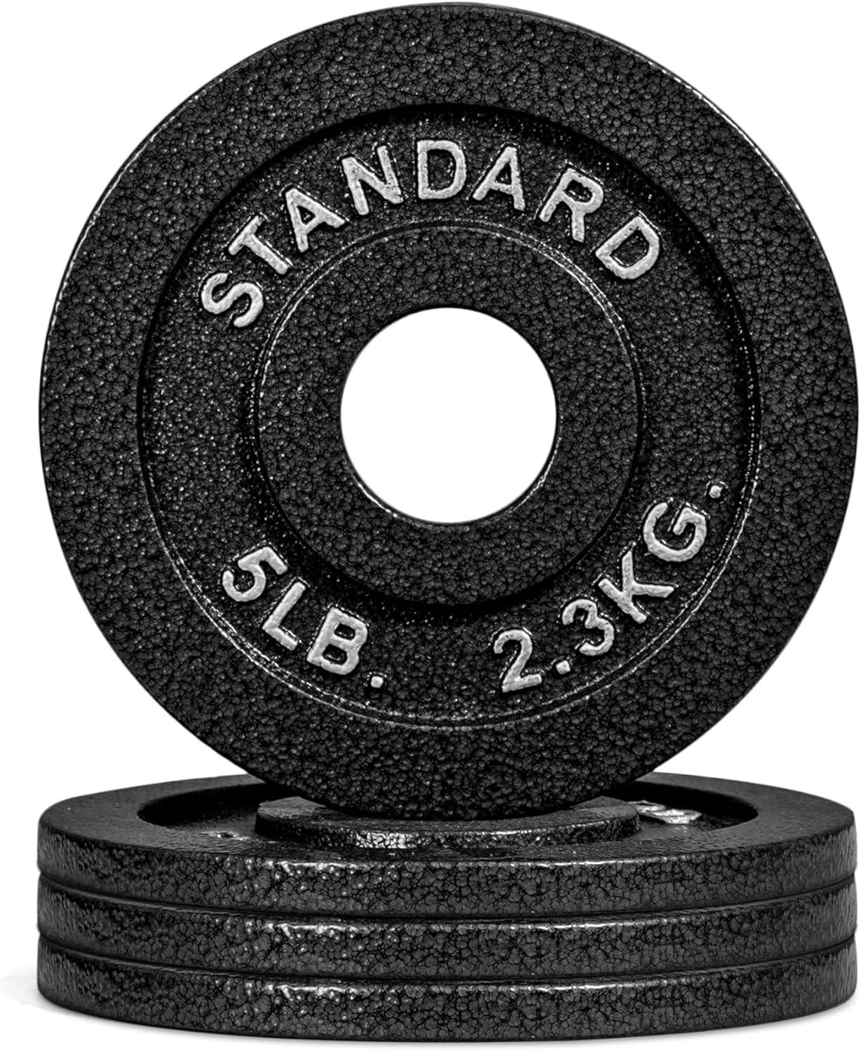 imageCAP Barbell 2Inch Olympic Weight Plate  Multiple OptionsClassic  Black