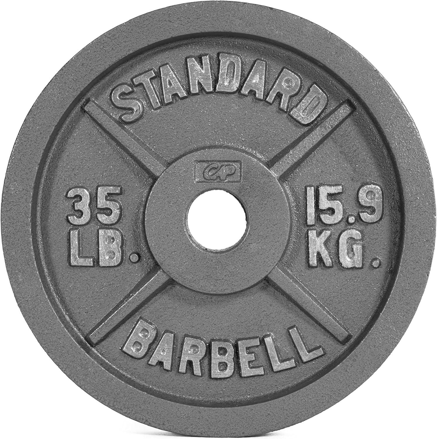 imageCAP Barbell 2Inch Olympic Weight Plate  Multiple OptionsClassic  Grey