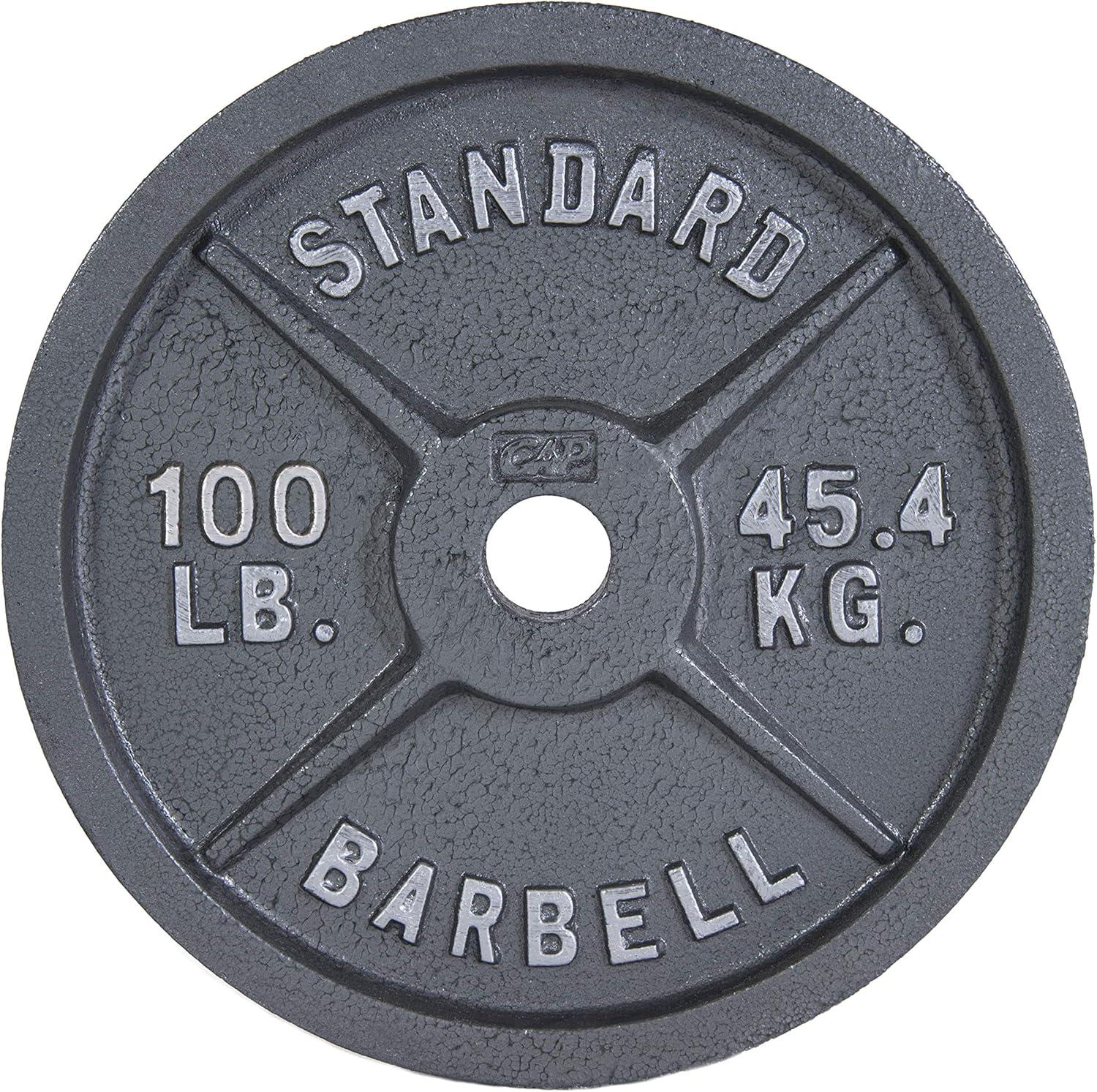imageCAP Barbell 2Inch Olympic Weight Plate  Multiple OptionsClassic  Grey