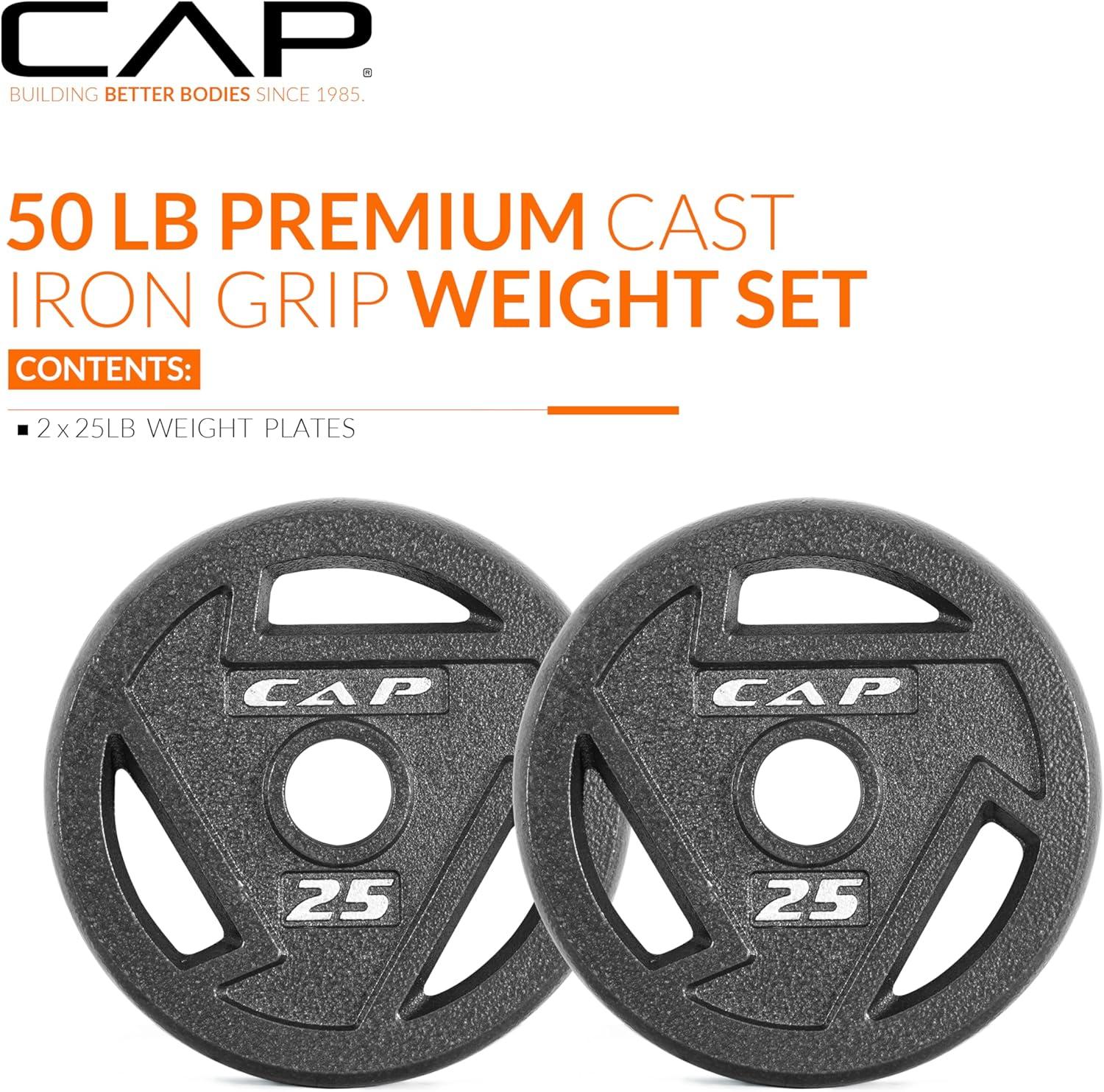 imageCAP Barbell 2Inch Olympic Weight Plate  Multiple OptionsElite