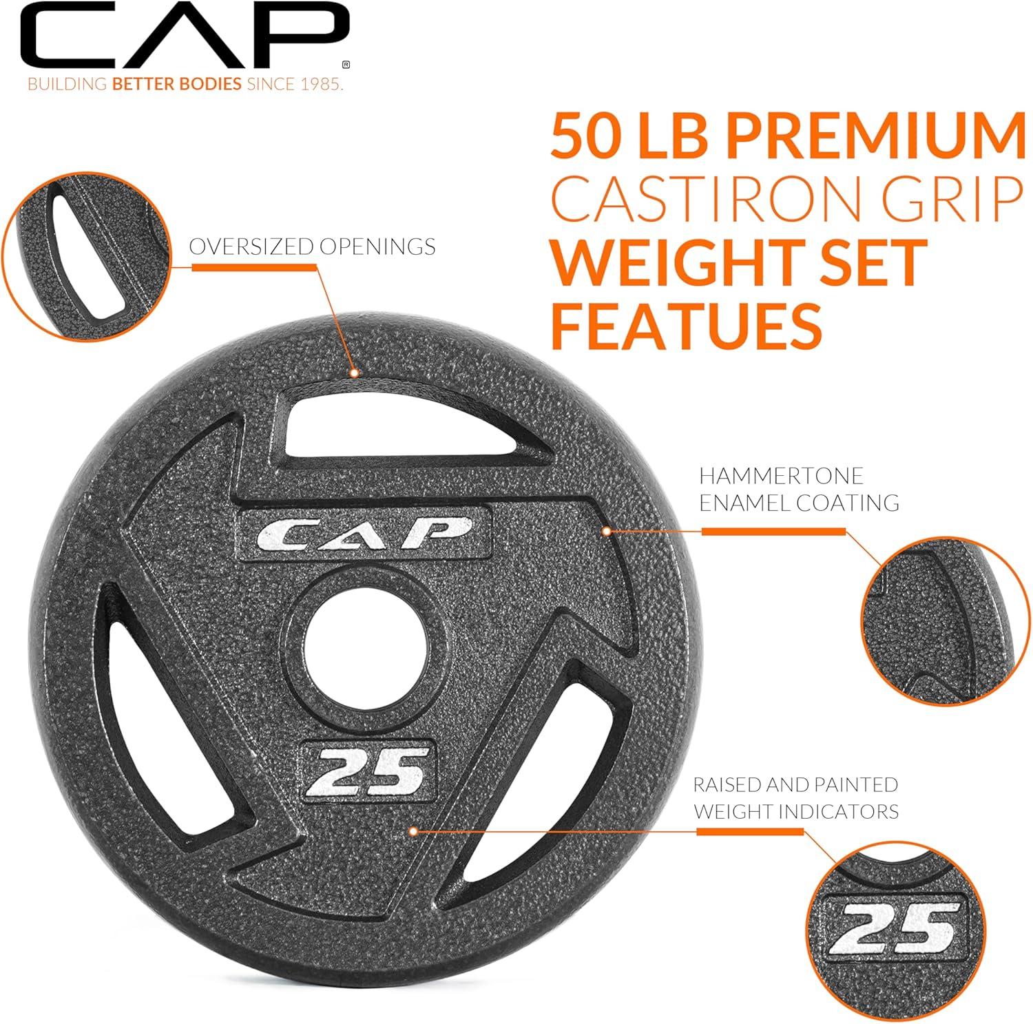 imageCAP Barbell 2Inch Olympic Weight Plate  Multiple OptionsElite
