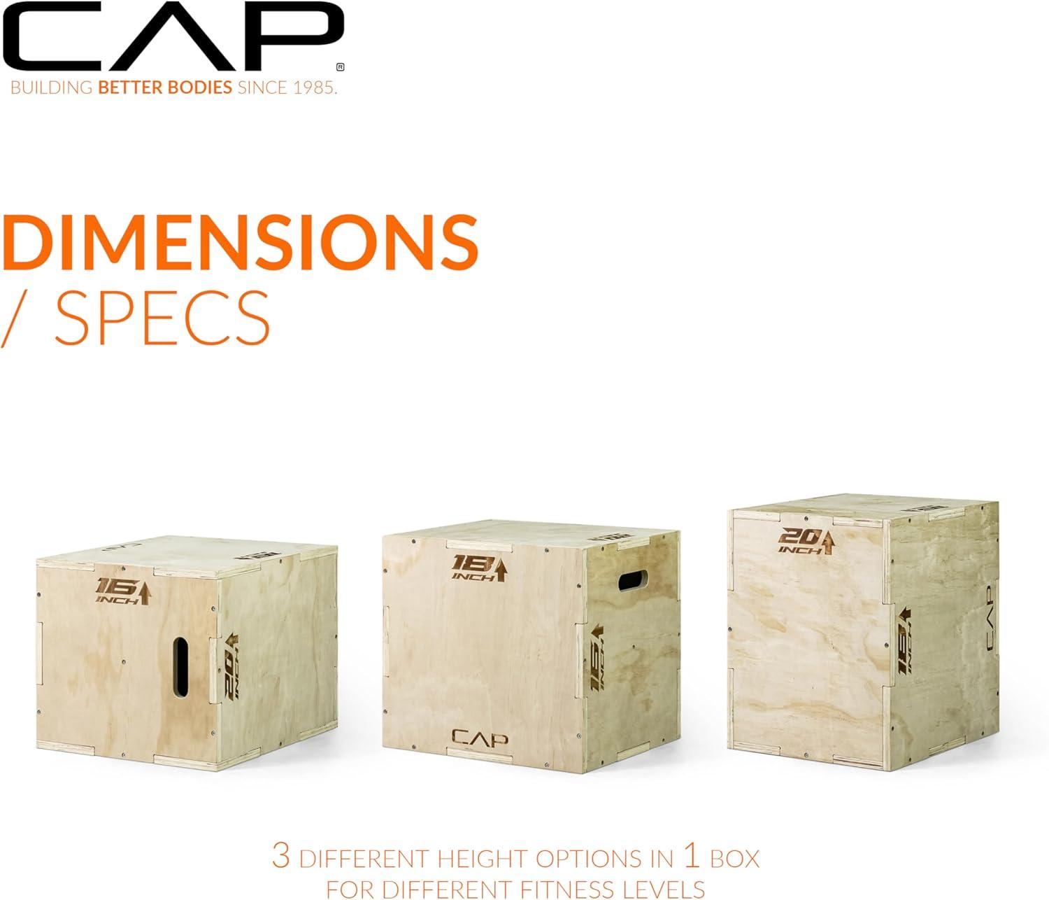 imageCAP Barbell 3in1 Plyometric Box  Multiple Styles and SizesWOOD
