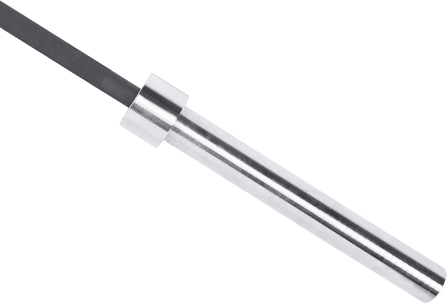 imageCAP Barbell 7Foot Olympic Barbell Pro Series  Olympic ampamp Power Bar OptionsBlackChrome  No Knurled Center New Packaging