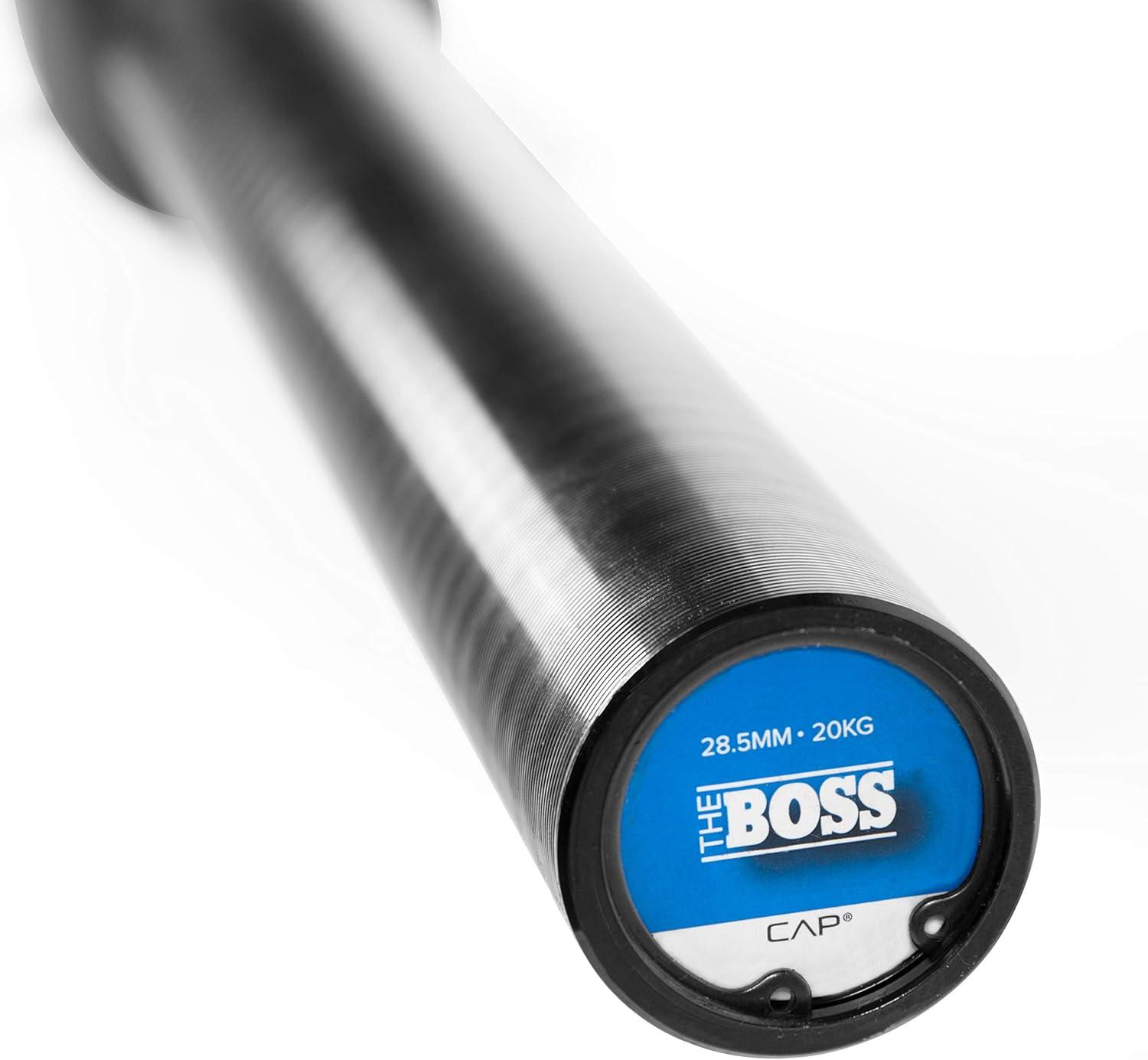 imageCAP Barbell 7Foot Olympic Barbell Pro Series  Olympic ampamp Power Bar OptionsTHE BOSS  Black  Center Knurl