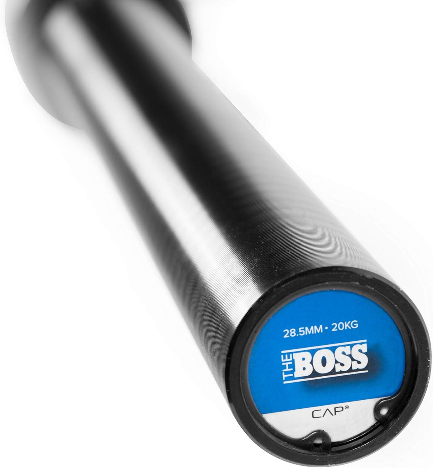 imageCAP Barbell 7Foot Olympic Barbell Pro Series  Olympic ampamp Power Bar OptionsTHE BOSS  Black  No Center Knurl