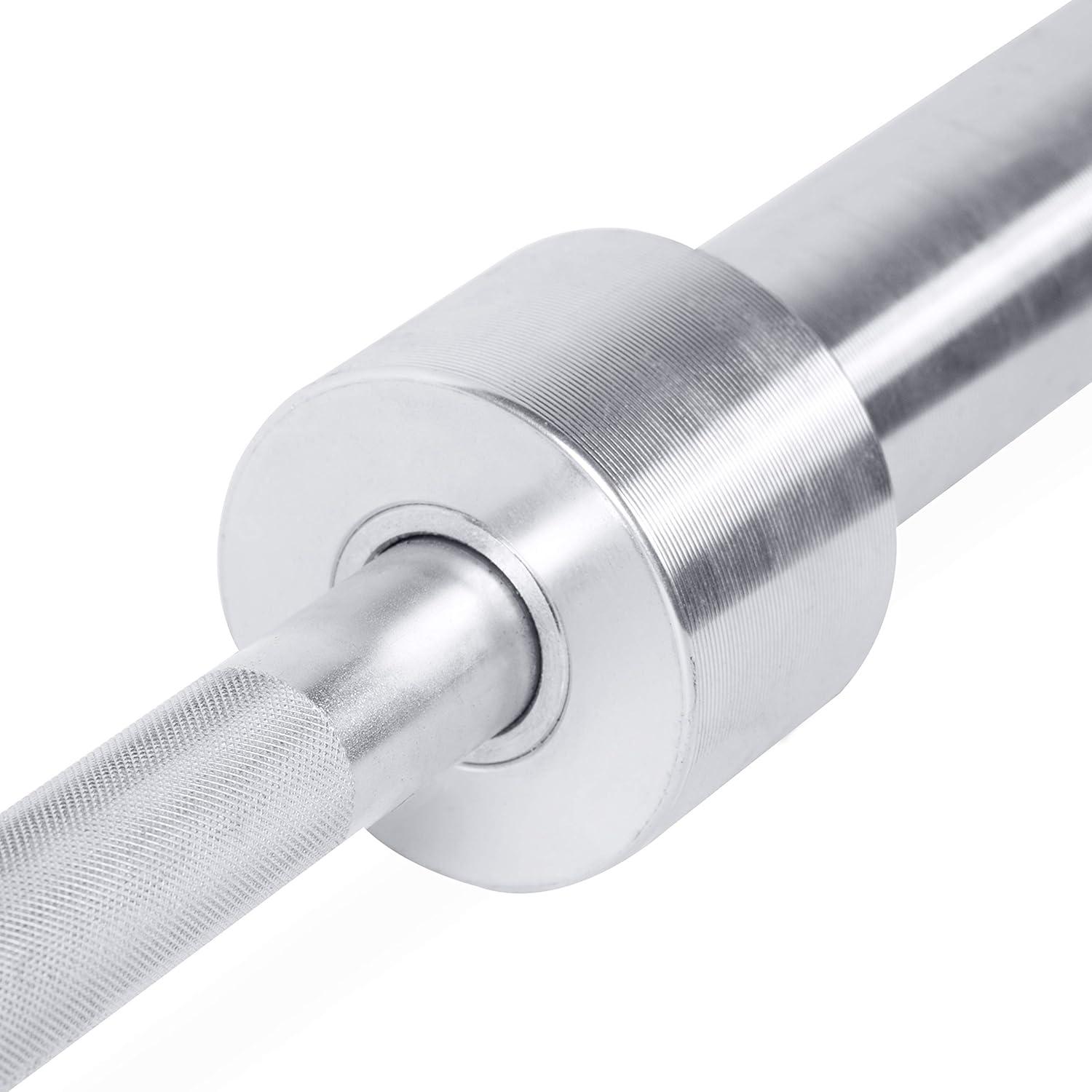 imageCAP Barbell 7Foot Olympic Barbell Pro Series  Olympic ampamp Power Bar OptionsTHE BOSS  Silver Zinc  No Center Knurl