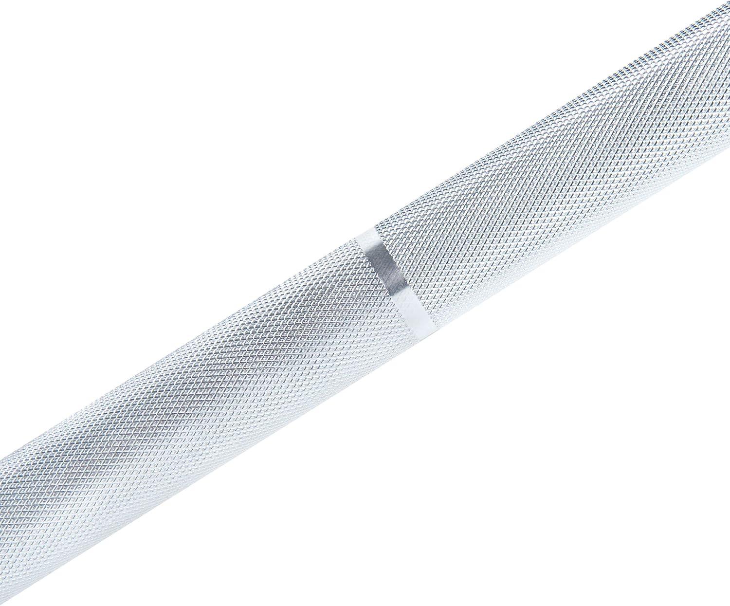 imageCAP Barbell 7Foot Olympic Barbell Pro Series  Olympic ampamp Power Bar OptionsTHE BOSS  Silver Zinc  No Center Knurl