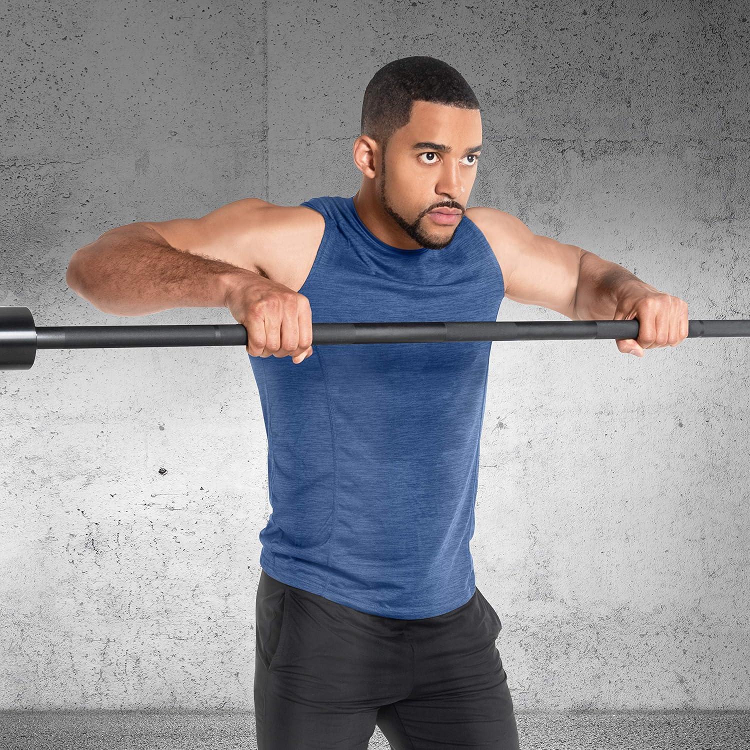 imageCAP Barbell 7Foot Olympic Barbell Pro Series  Olympic ampamp Power Bar OptionsTHE REBEL  Black  Center Knurl