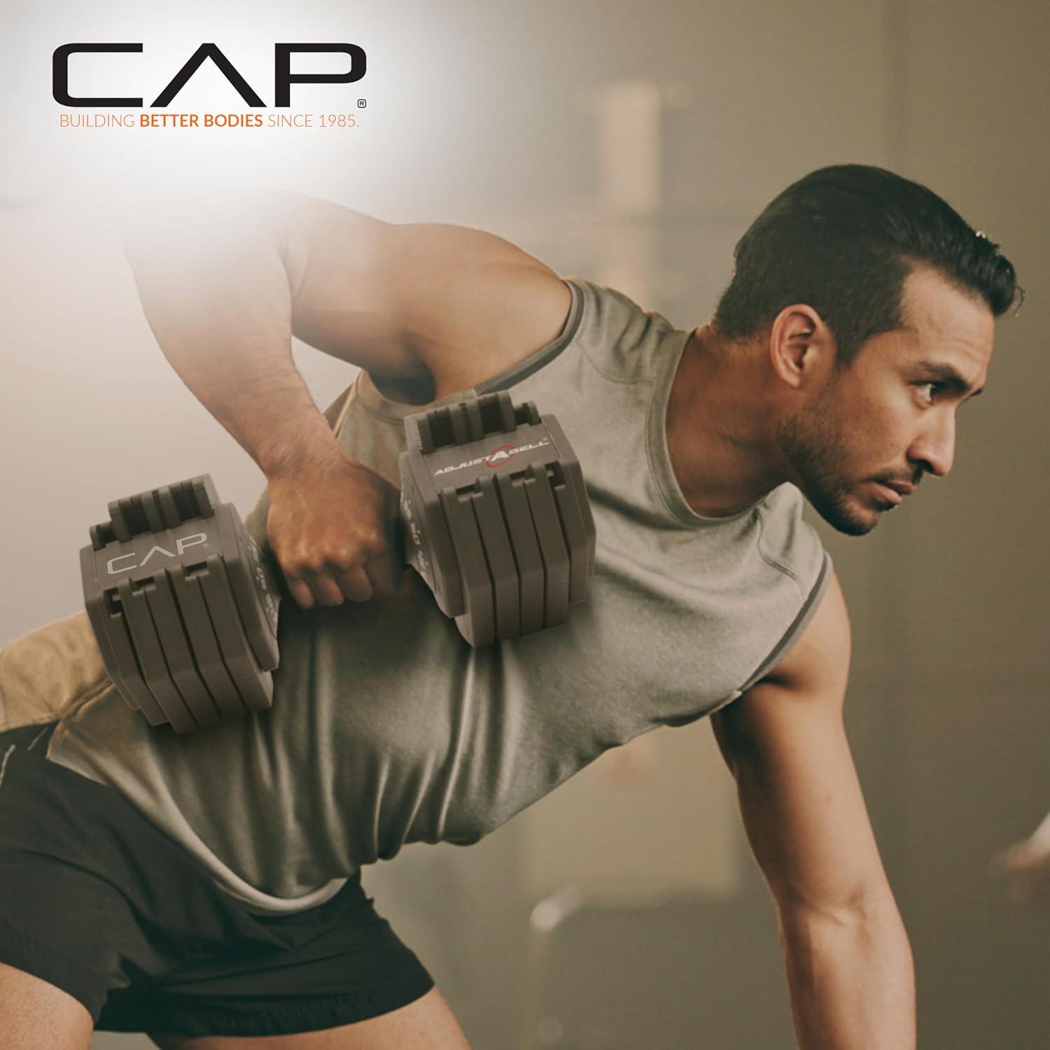 imageCAP Barbell ADJUSTABELL Adjustable 55 lb Hex Dumbbell Weights  Singles ampamp Pairs  Multiple Handle OptionsPair