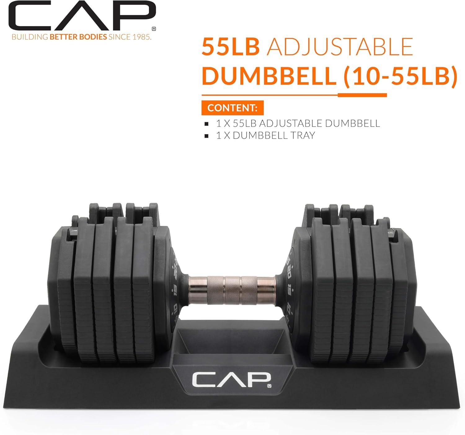 imageCAP Barbell ADJUSTABELL Adjustable 55 lb Hex Dumbbell Weights  Singles ampamp Pairs  Multiple Handle OptionsSingle