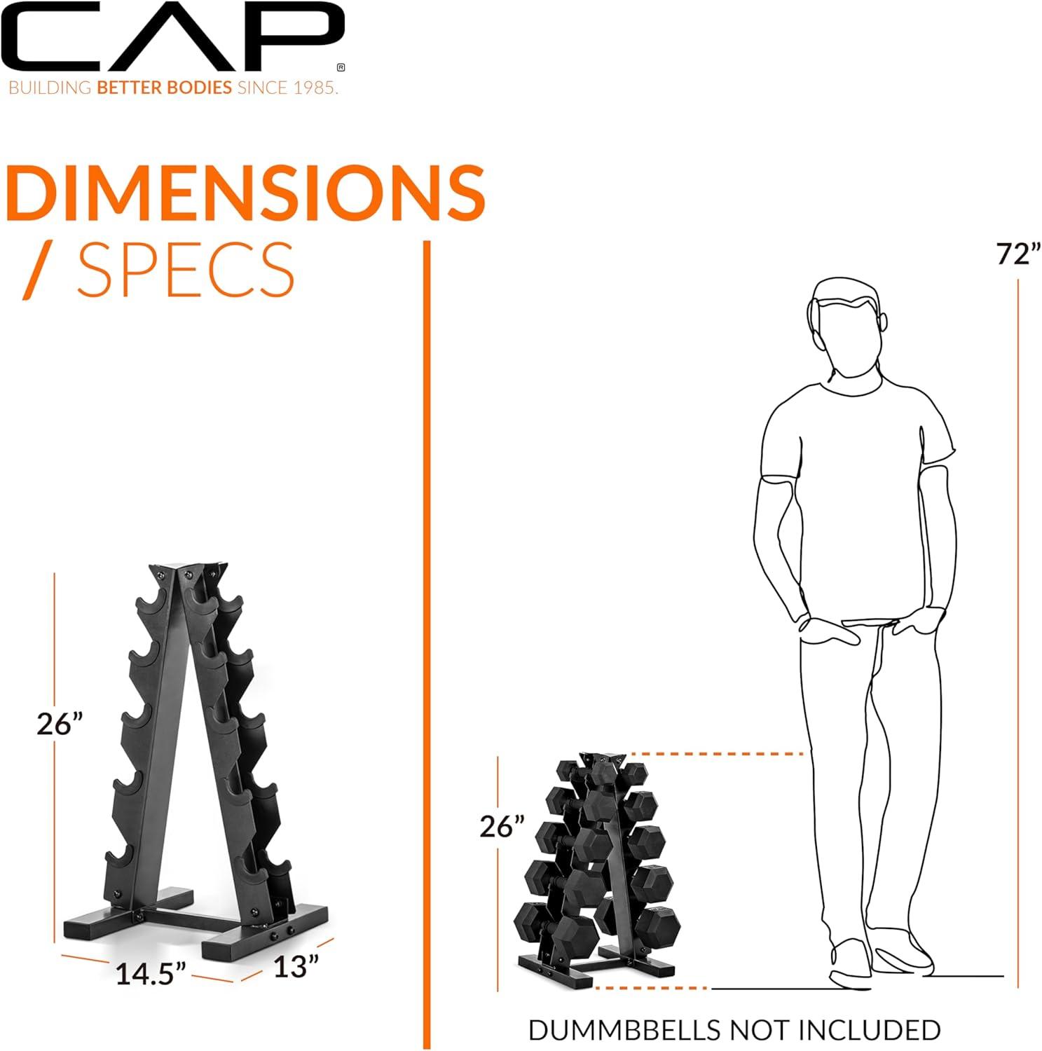 imageCAP Barbell AFrame Dumbbell Weight Rack  Color SeriesOrange