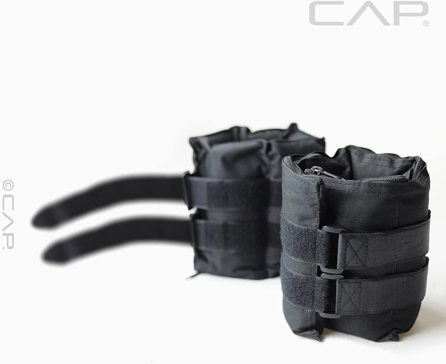 imageCAP Barbell Adjustable Ankle Weights 1020lb Pair  Black20Pounds