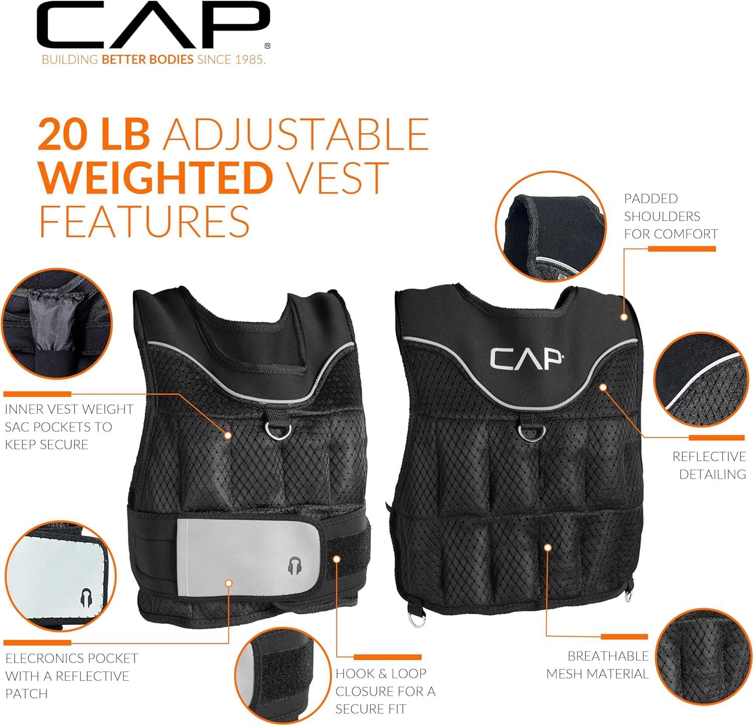 imageCAP Barbell Adjustable Weighted Vest  Various Sizes20lbsC