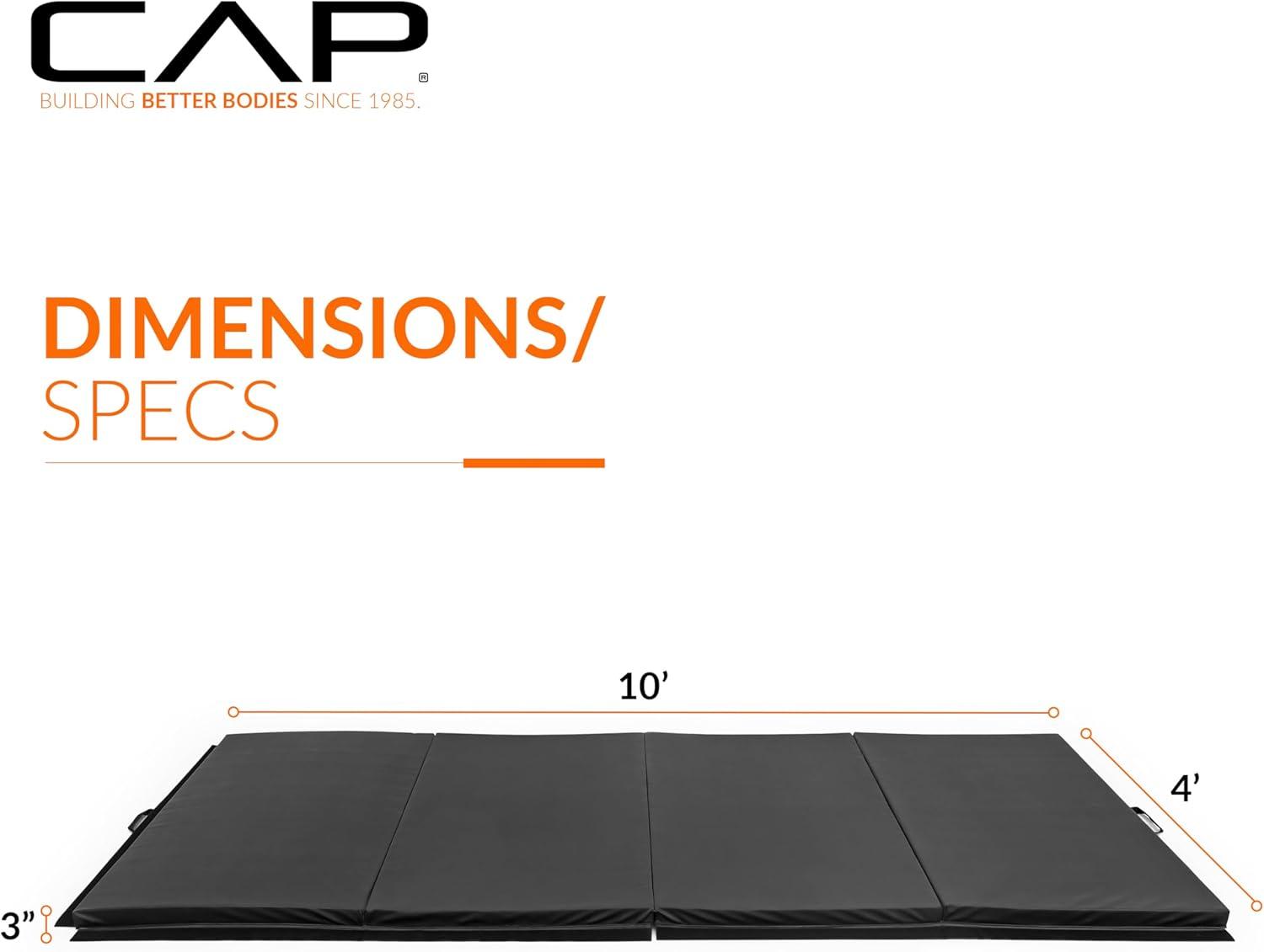 imageCAP Barbell All Purpose Folding Anti Tear Exercise Training Aerobic Fitness Gym ampamp Gymnastics Balance Mat  Multiple colorsBlack