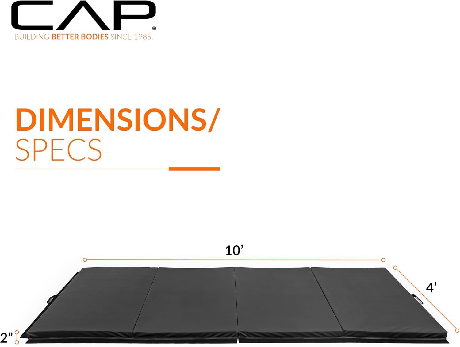imageCAP Barbell All Purpose Folding Anti Tear Exercise Training Aerobic Fitness Gym ampamp Gymnastics Balance Mat  Multiple colorsBlack