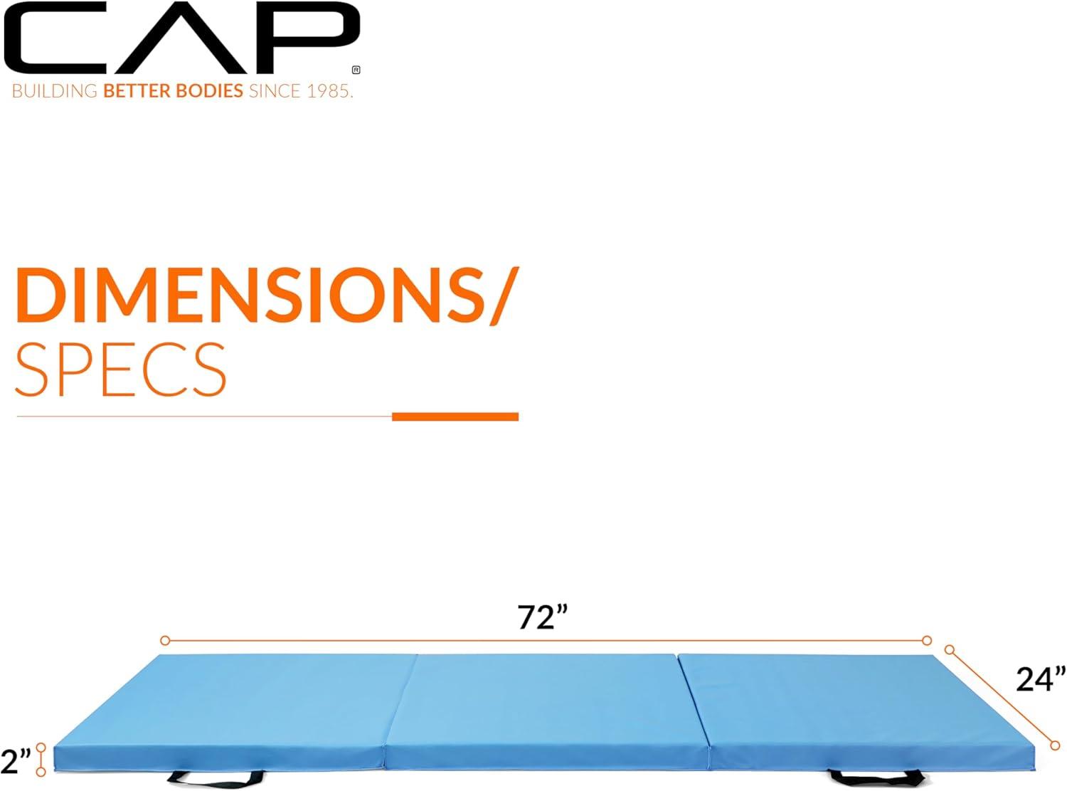 imageCAP Barbell All Purpose Folding Anti Tear Exercise Training Aerobic Fitness Gym ampamp Gymnastics Balance Mat  Multiple colorsBlue