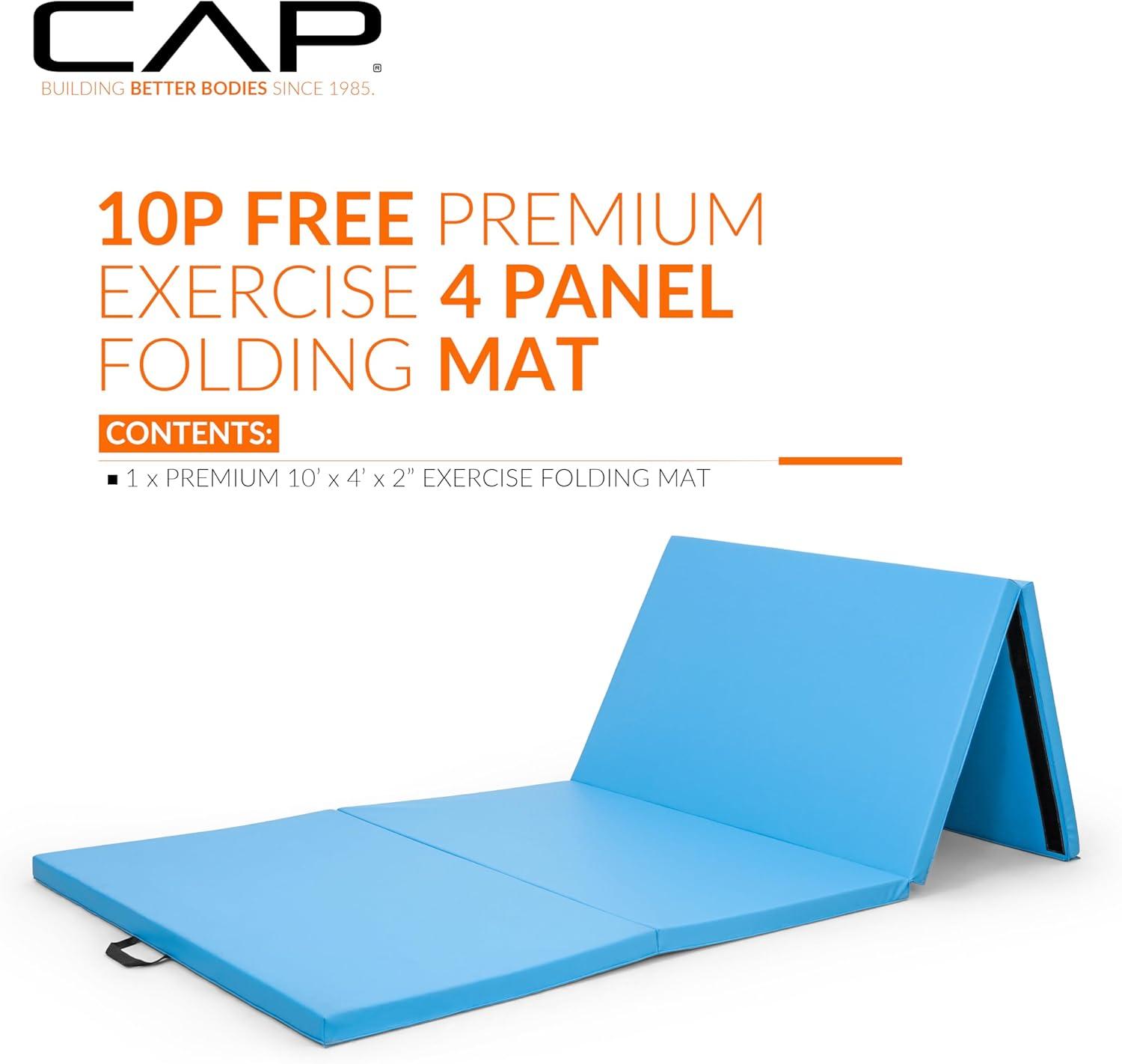 imageCAP Barbell All Purpose Folding Anti Tear Exercise Training Aerobic Fitness Gym ampamp Gymnastics Balance Mat  Multiple colorsBlue
