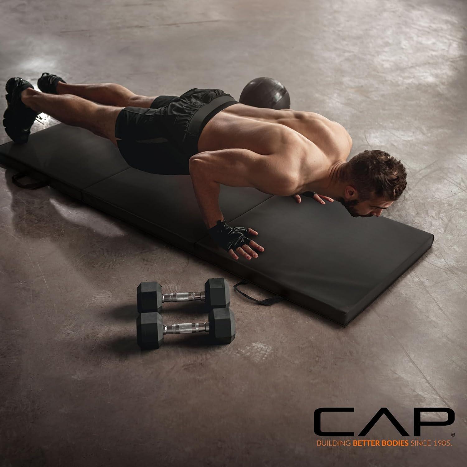 imageCAP Barbell All Purpose Folding Anti Tear Exercise Training Aerobic Fitness Gym ampamp Gymnastics Balance Mat  Multiple colorsBlue
