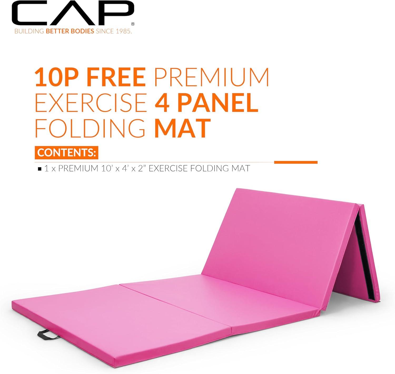 imageCAP Barbell All Purpose Folding Anti Tear Exercise Training Aerobic Fitness Gym ampamp Gymnastics Balance Mat  Multiple colorsPink