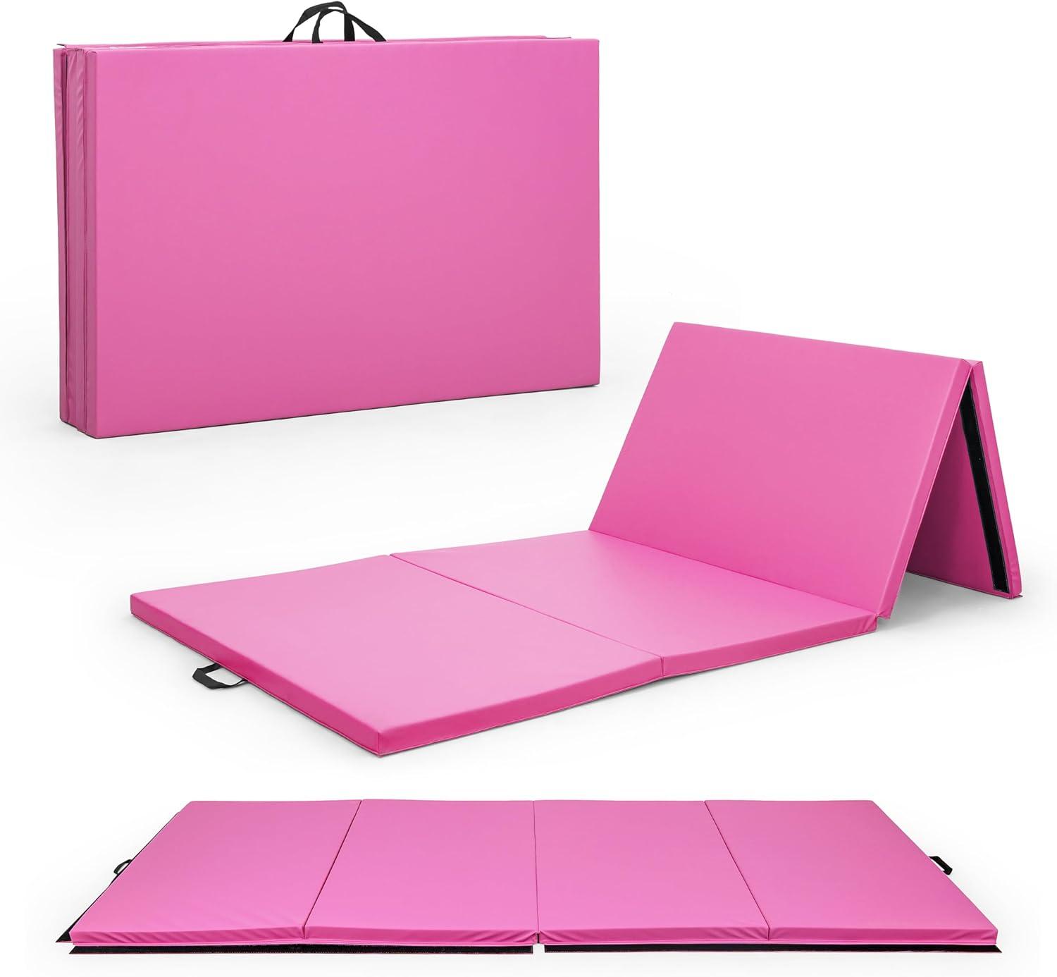imageCAP Barbell All Purpose Folding Anti Tear Exercise Training Aerobic Fitness Gym ampamp Gymnastics Balance Mat  Multiple colorsPink