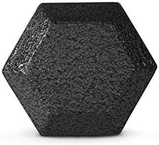 imageCAP Barbell Cast Iron Hex Dumbbell  Multiple OptionsBlack  Pair