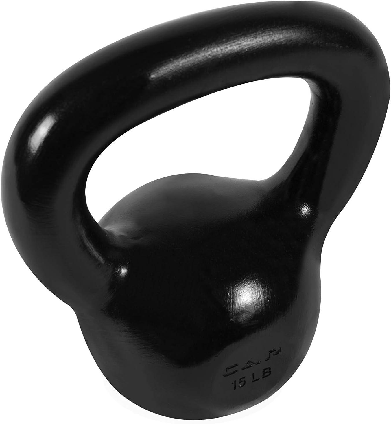 imageCAP Barbell Cast Iron Kettlebell  Coated Options Singles and Sets Multiple Weight Choices150 Pounds