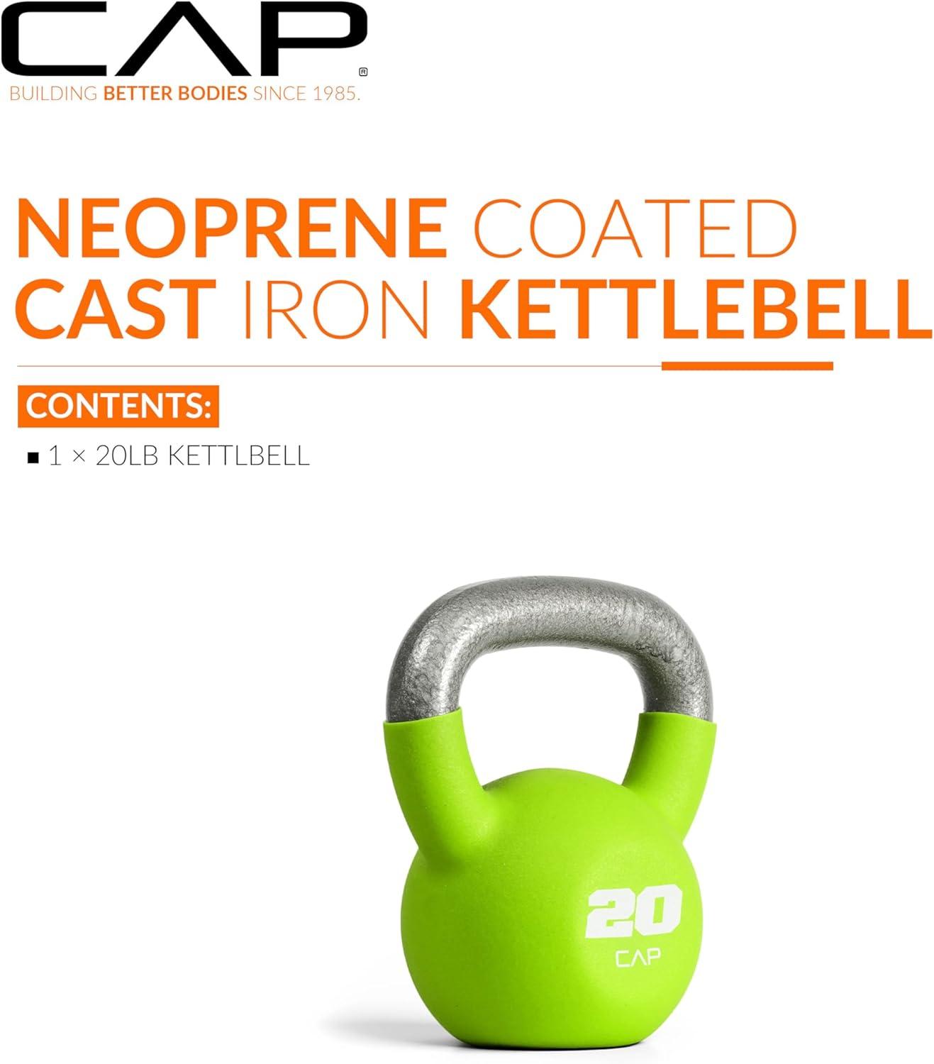 imageCAP Barbell Cast Iron Kettlebell  Coated Options Singles and Sets Multiple Weight Choices20 lb