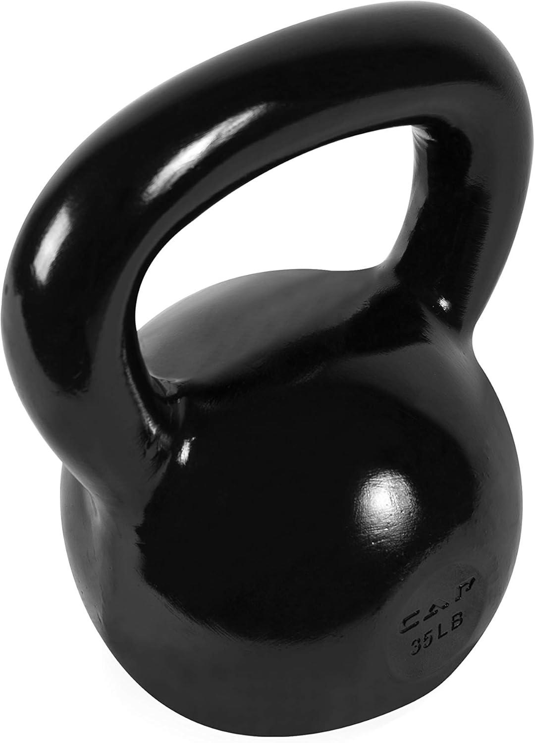 imageCAP Barbell Cast Iron Kettlebell  Coated Options Singles and Sets Multiple Weight Choices344 Pounds