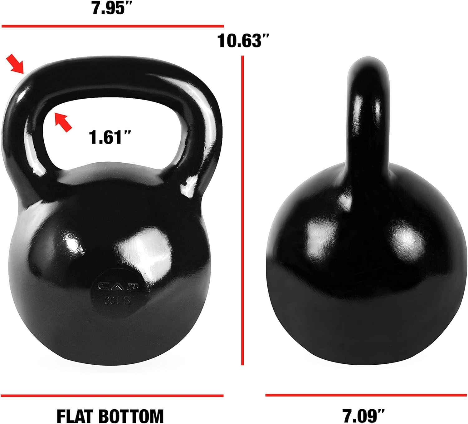 imageCAP Barbell Cast Iron Kettlebell  Coated Options Singles and Sets Multiple Weight Choices610 Pounds