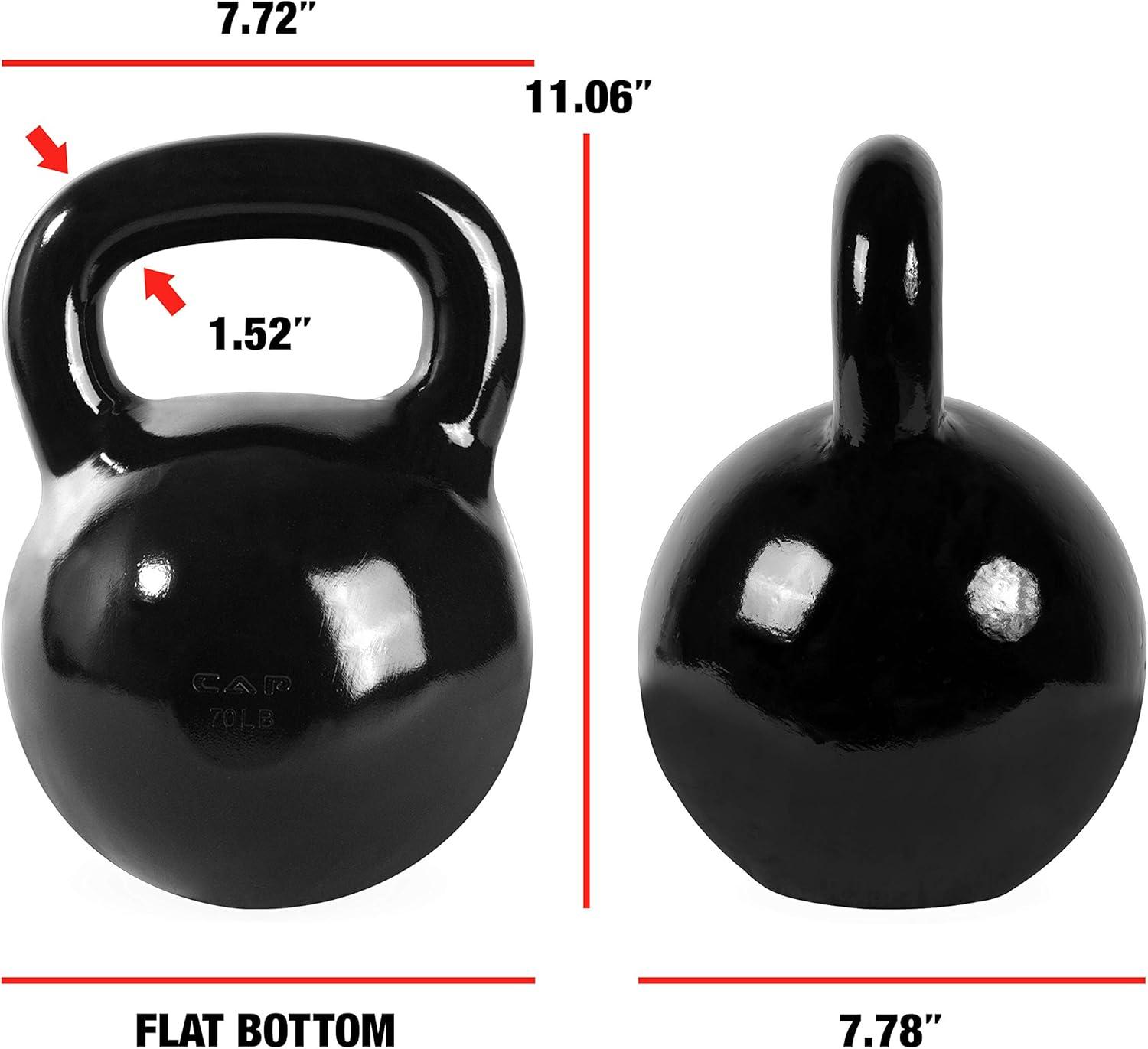 imageCAP Barbell Cast Iron Kettlebell  Coated Options Singles and Sets Multiple Weight Choices700 Pounds