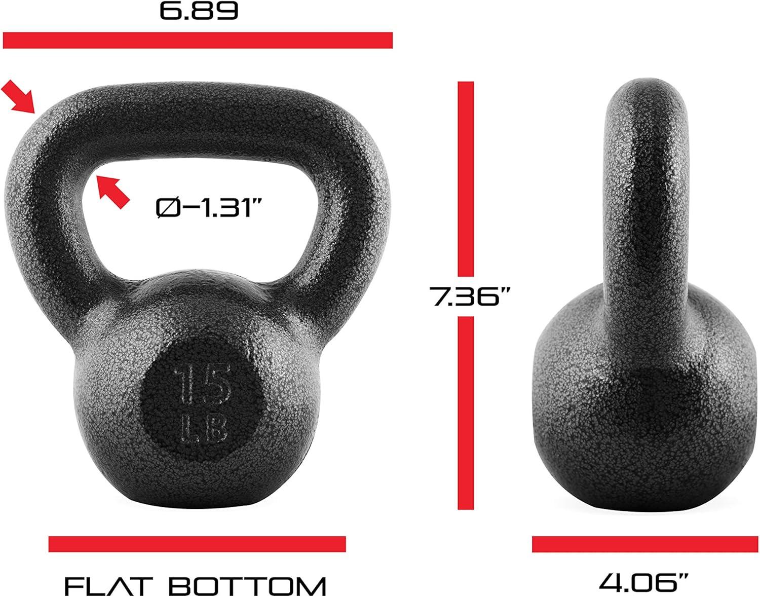 imageCAP Barbell Cast Iron Kettlebell  Coated Options Singles and Sets Multiple Weight Choices80 lb Set
