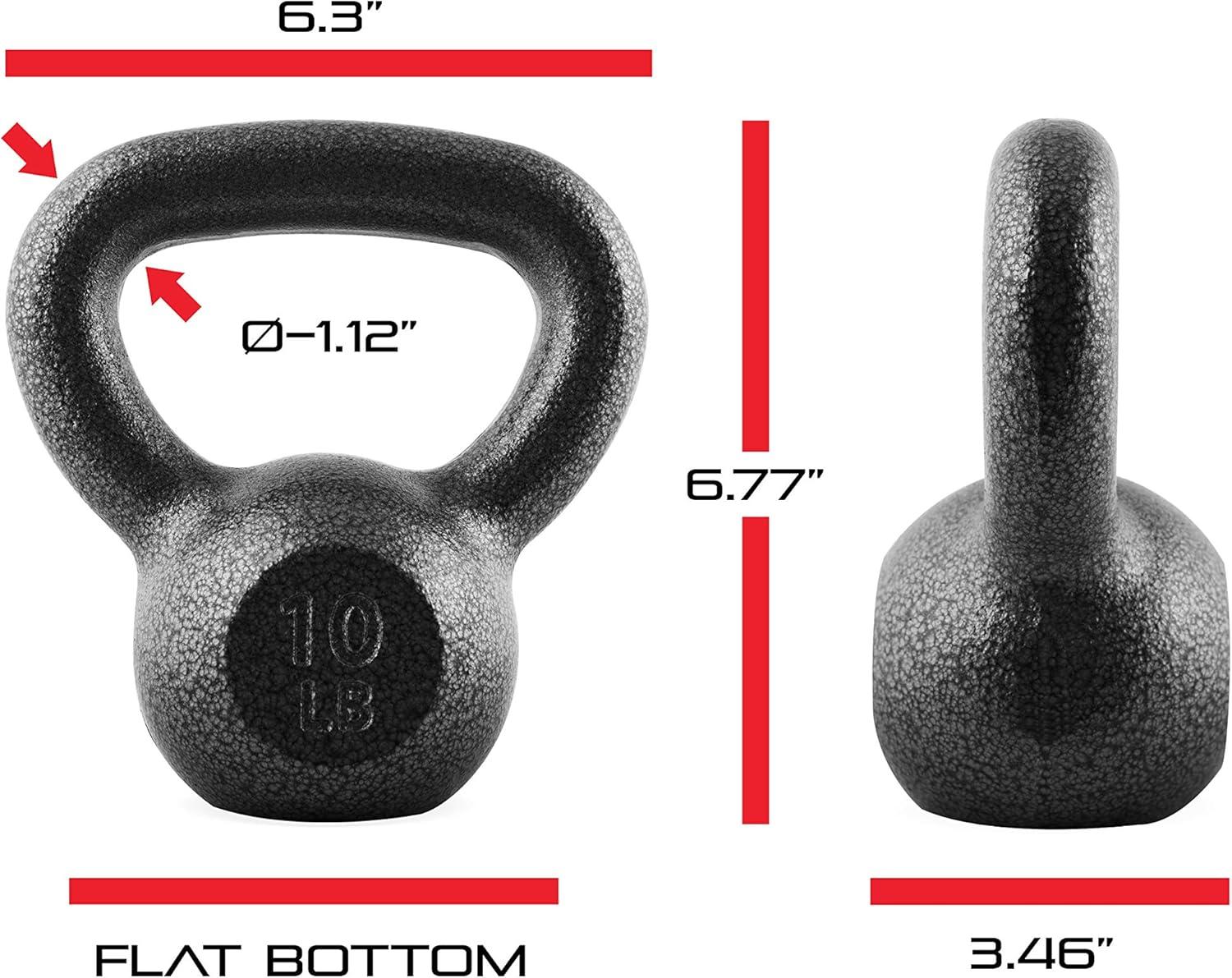 imageCAP Barbell Cast Iron Kettlebell  Coated Options Singles and Sets Multiple Weight Choices80 lb Set