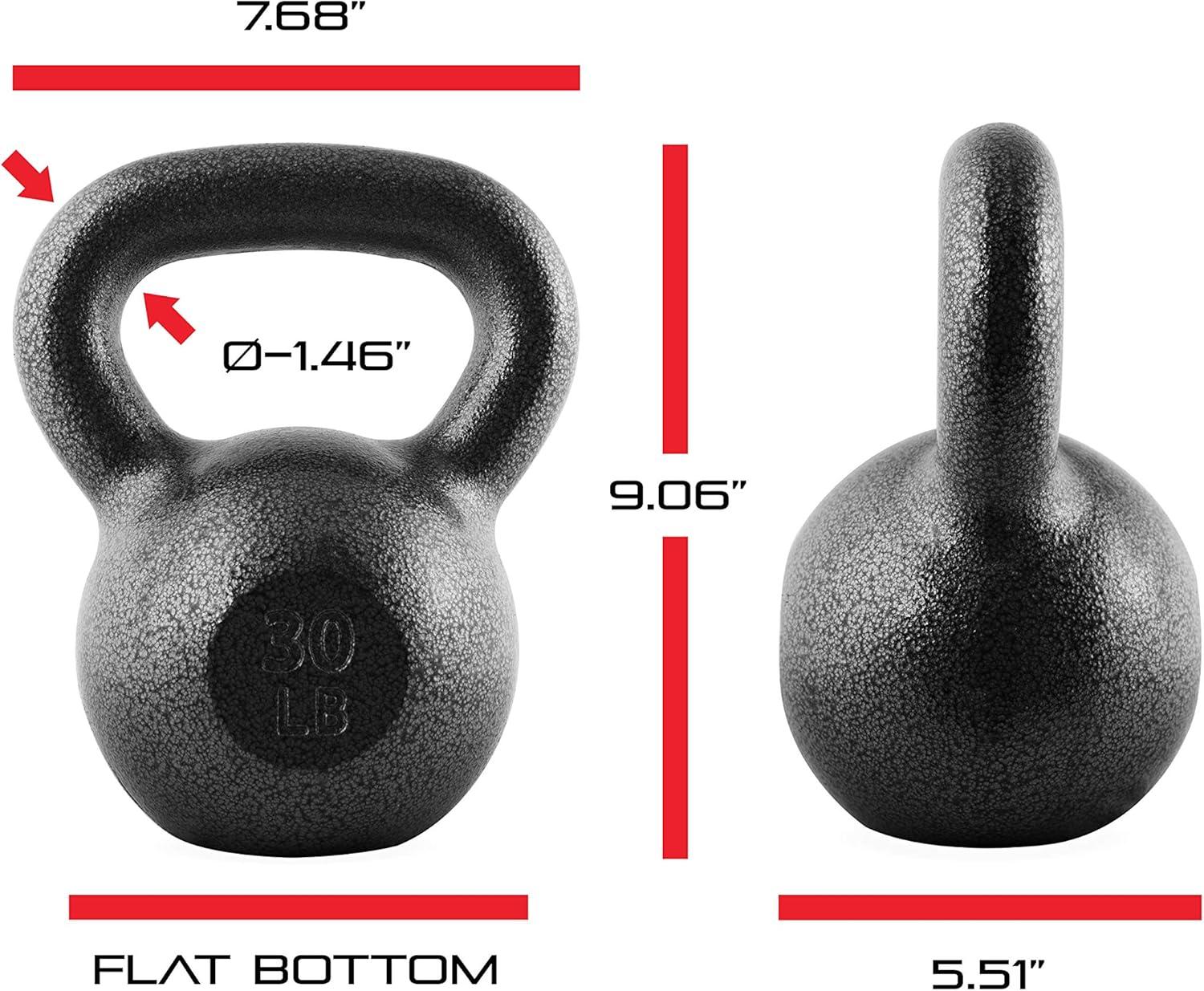 imageCAP Barbell Cast Iron Kettlebell  Coated Options Singles and Sets Multiple Weight Choices80 lb Set