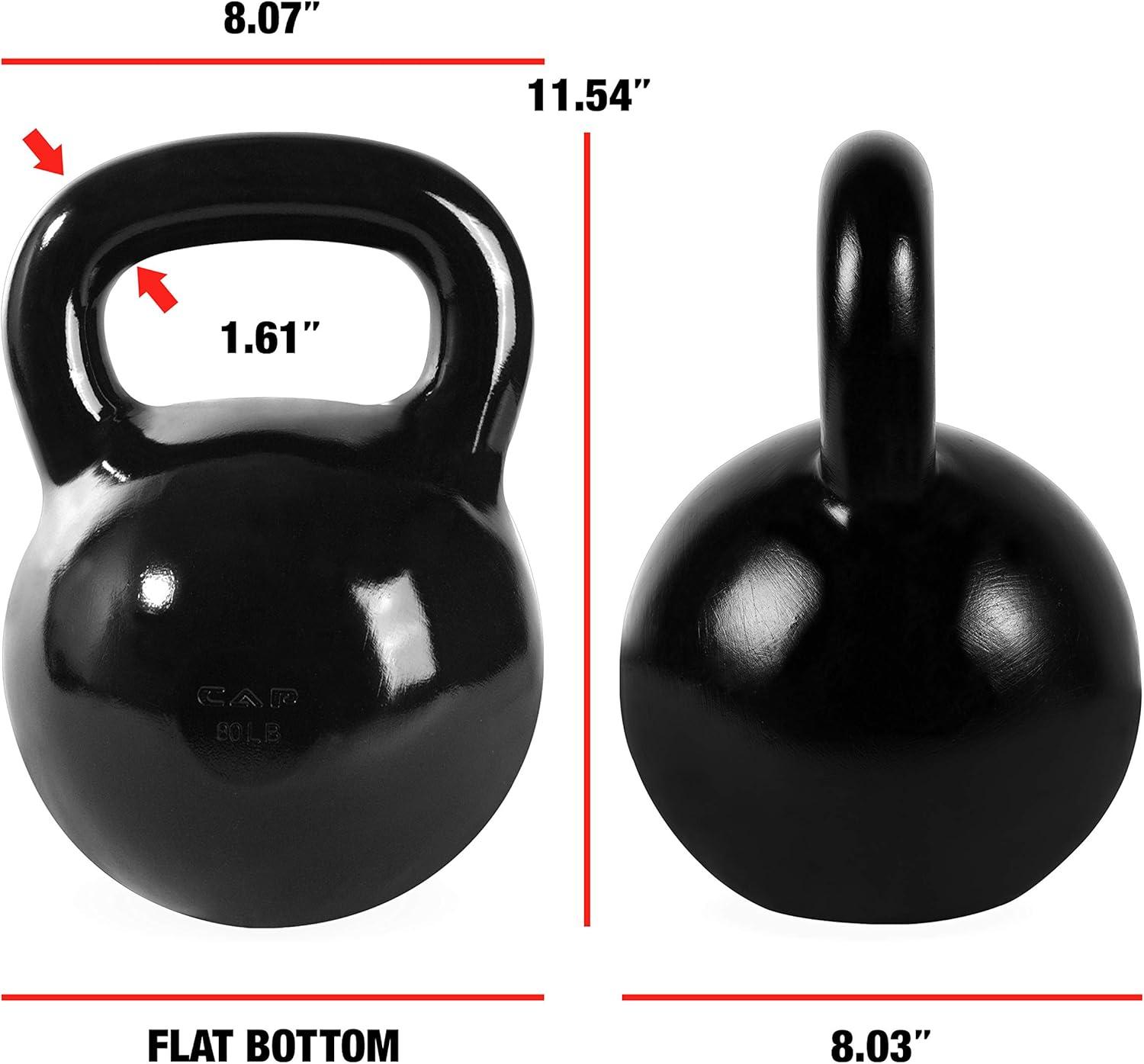 imageCAP Barbell Cast Iron Kettlebell  Coated Options Singles and Sets Multiple Weight Choices800 Pounds