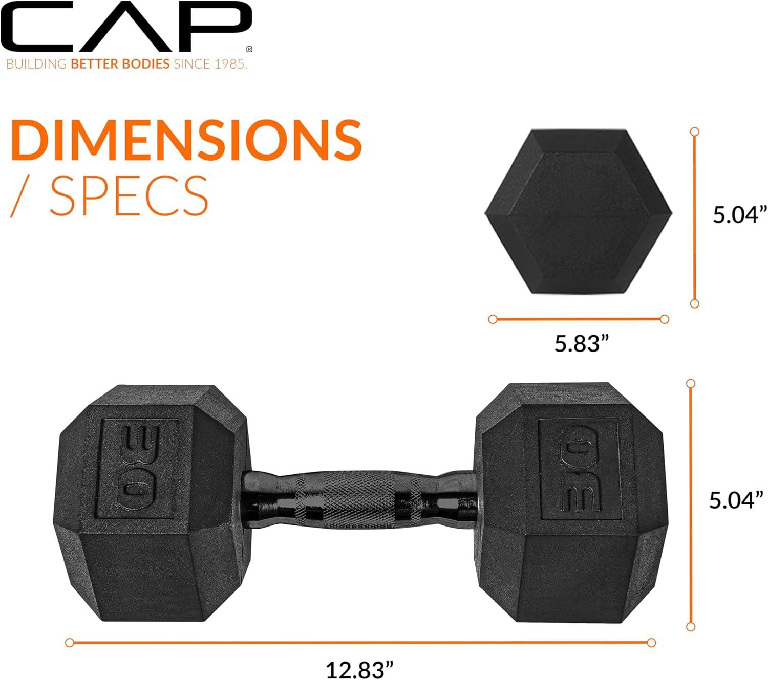imageCAP Barbell Coated Dumbbell Weight  Multiple Options Pairs ampamp SetsBlack Handle