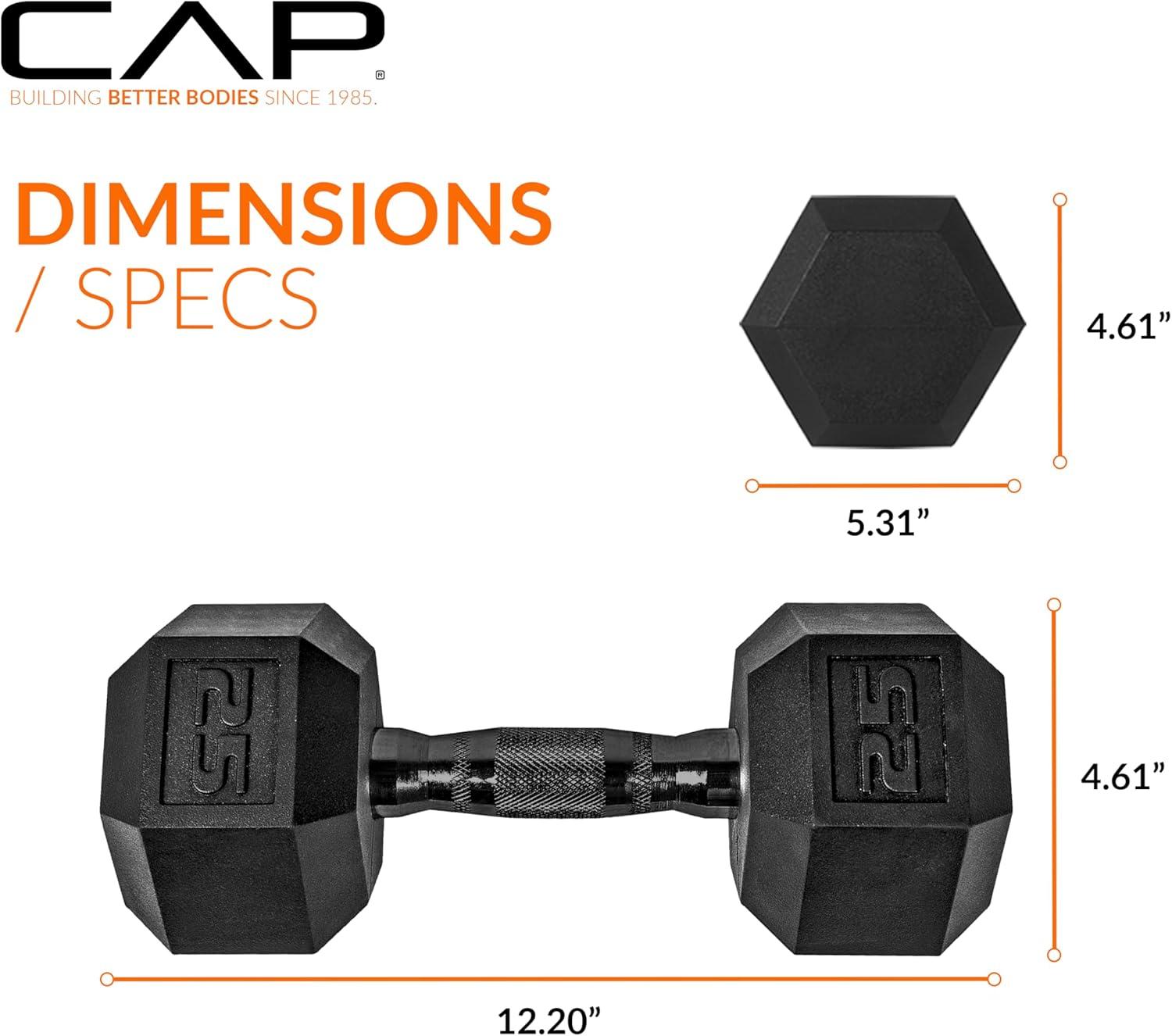 imageCAP Barbell Coated Dumbbell Weight  Multiple Options Pairs ampamp SetsBlack Handle