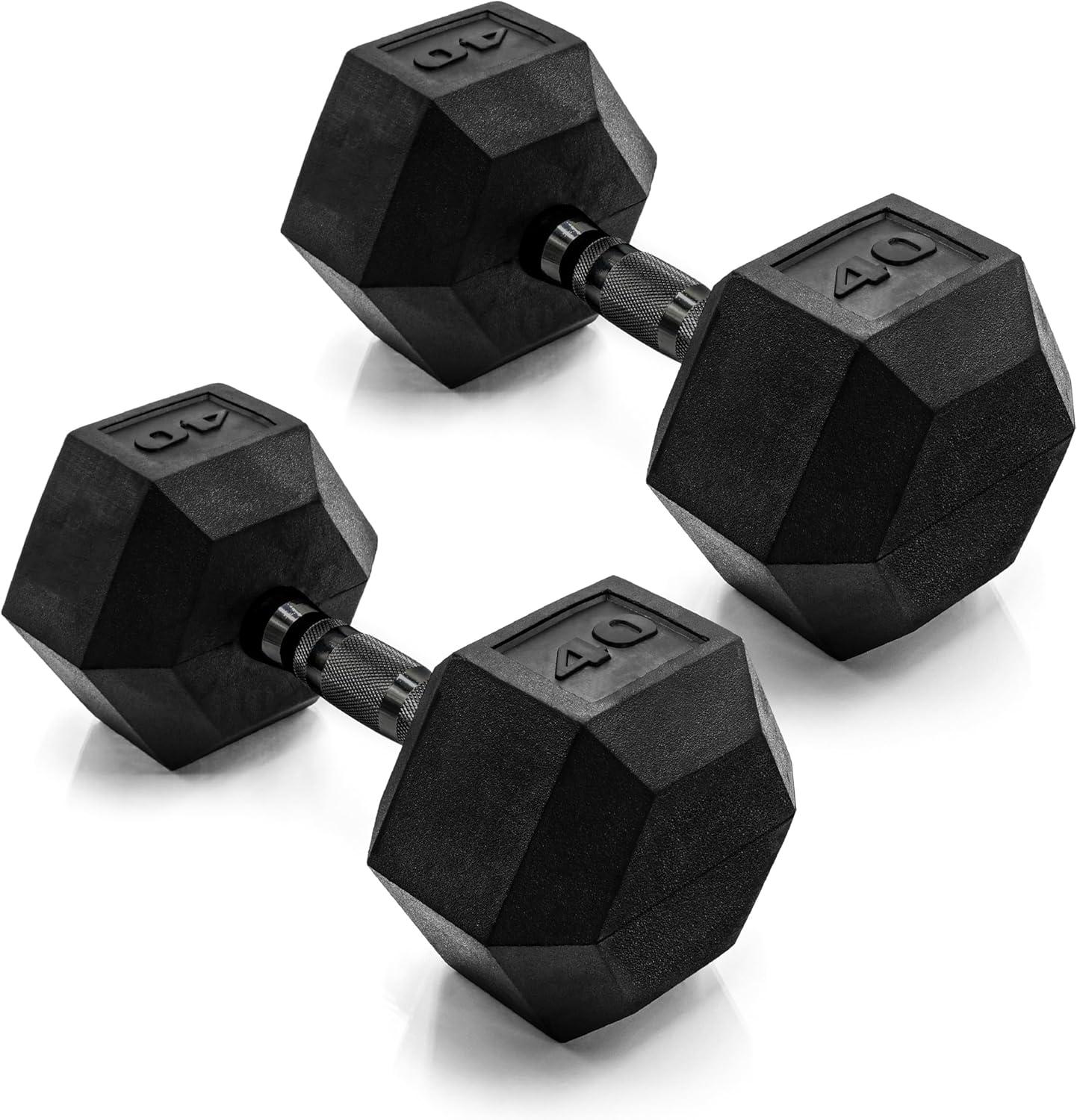 imageCAP Barbell Coated Dumbbell Weight  Multiple Options Pairs ampamp SetsBlack Handle