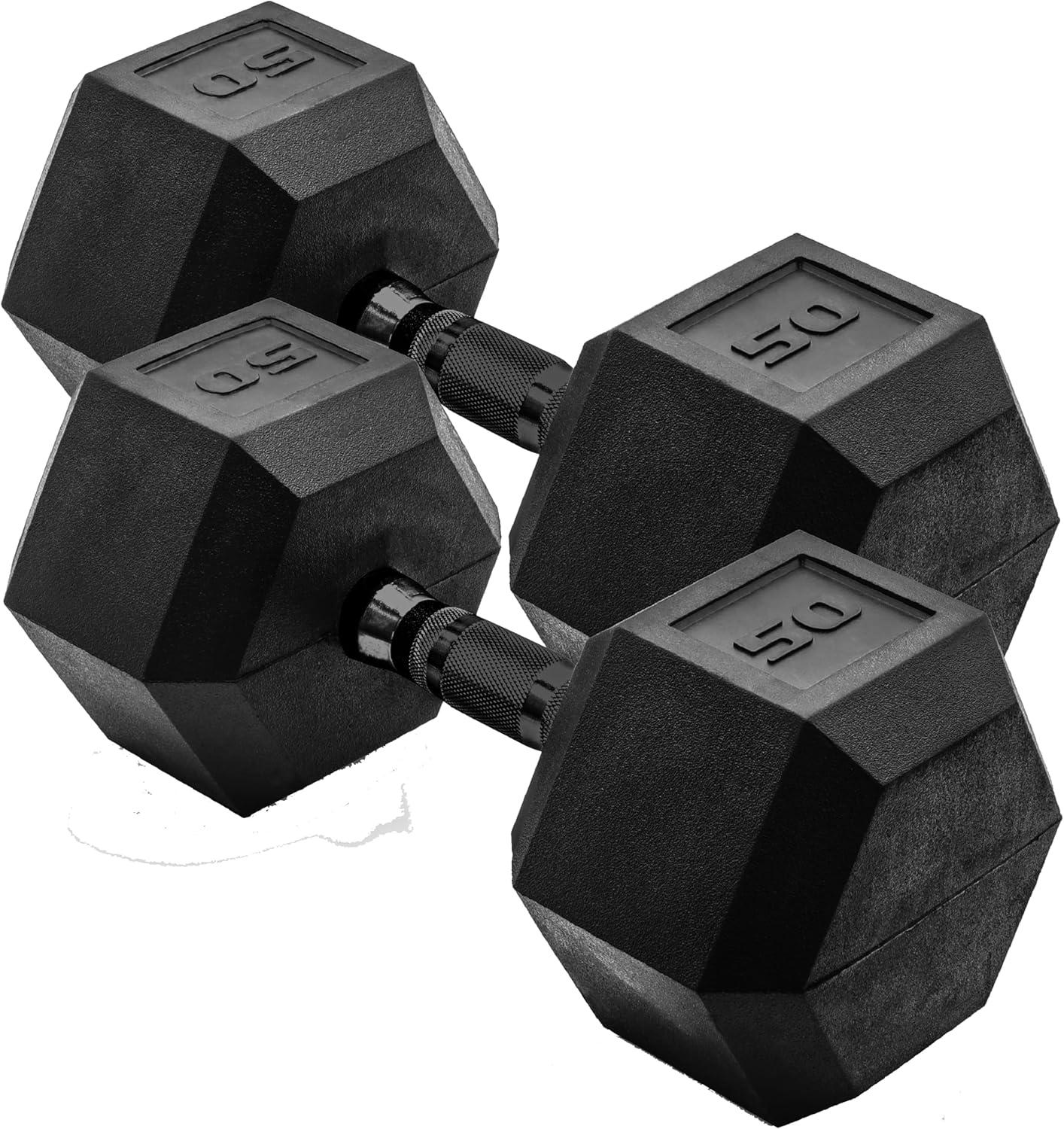 imageCAP Barbell Coated Dumbbell Weight  Multiple Options Pairs ampamp SetsBlack Handle