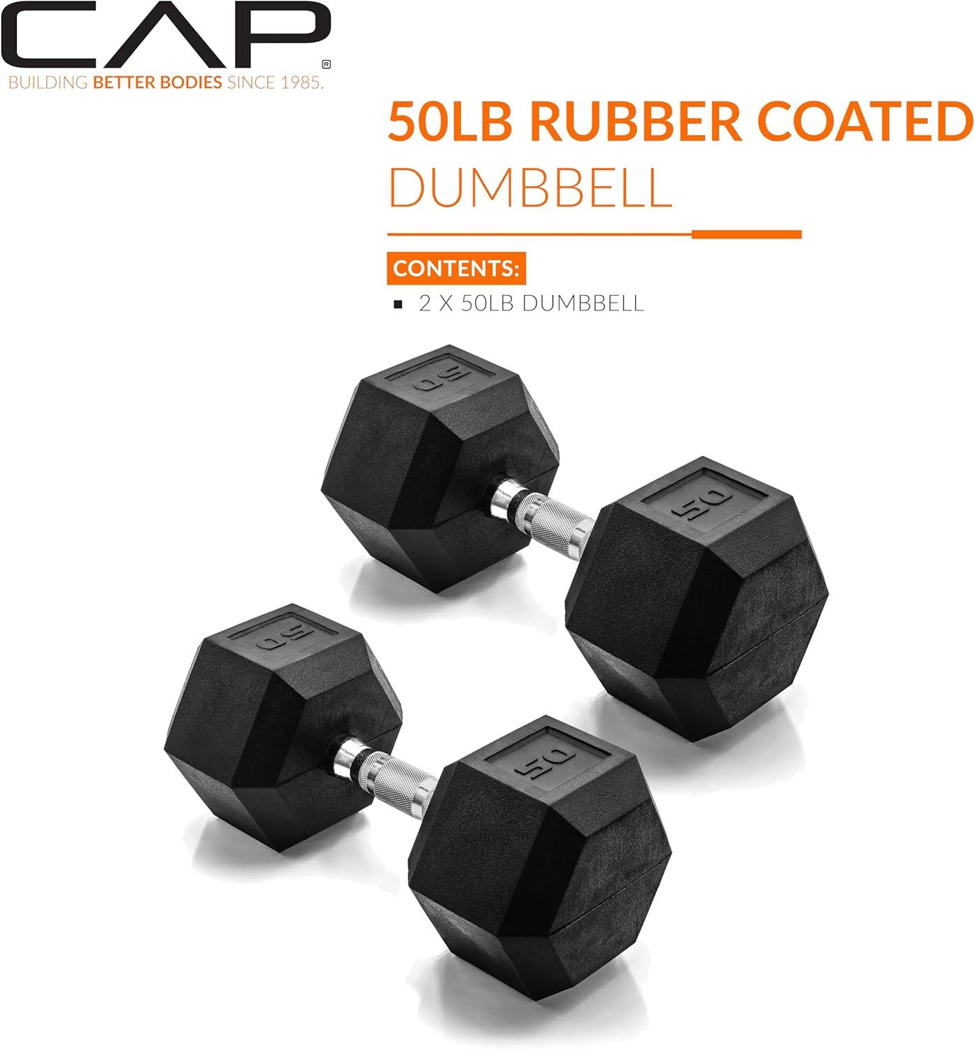 imageCAP Barbell Coated Dumbbell Weight  Multiple Options Pairs ampamp SetsChrome Handle
