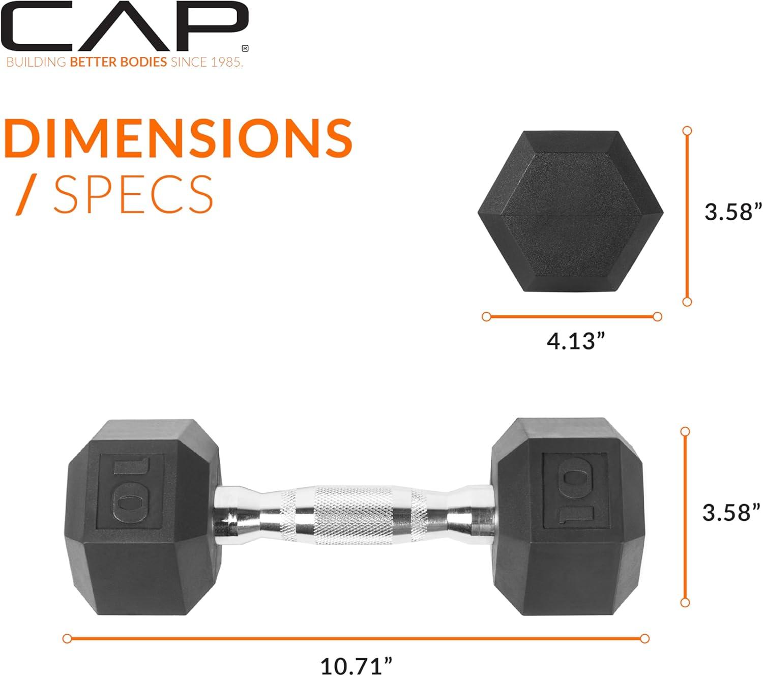 imageCAP Barbell Coated Dumbbell Weight  Multiple Options Pairs ampamp SetsChrome Handle