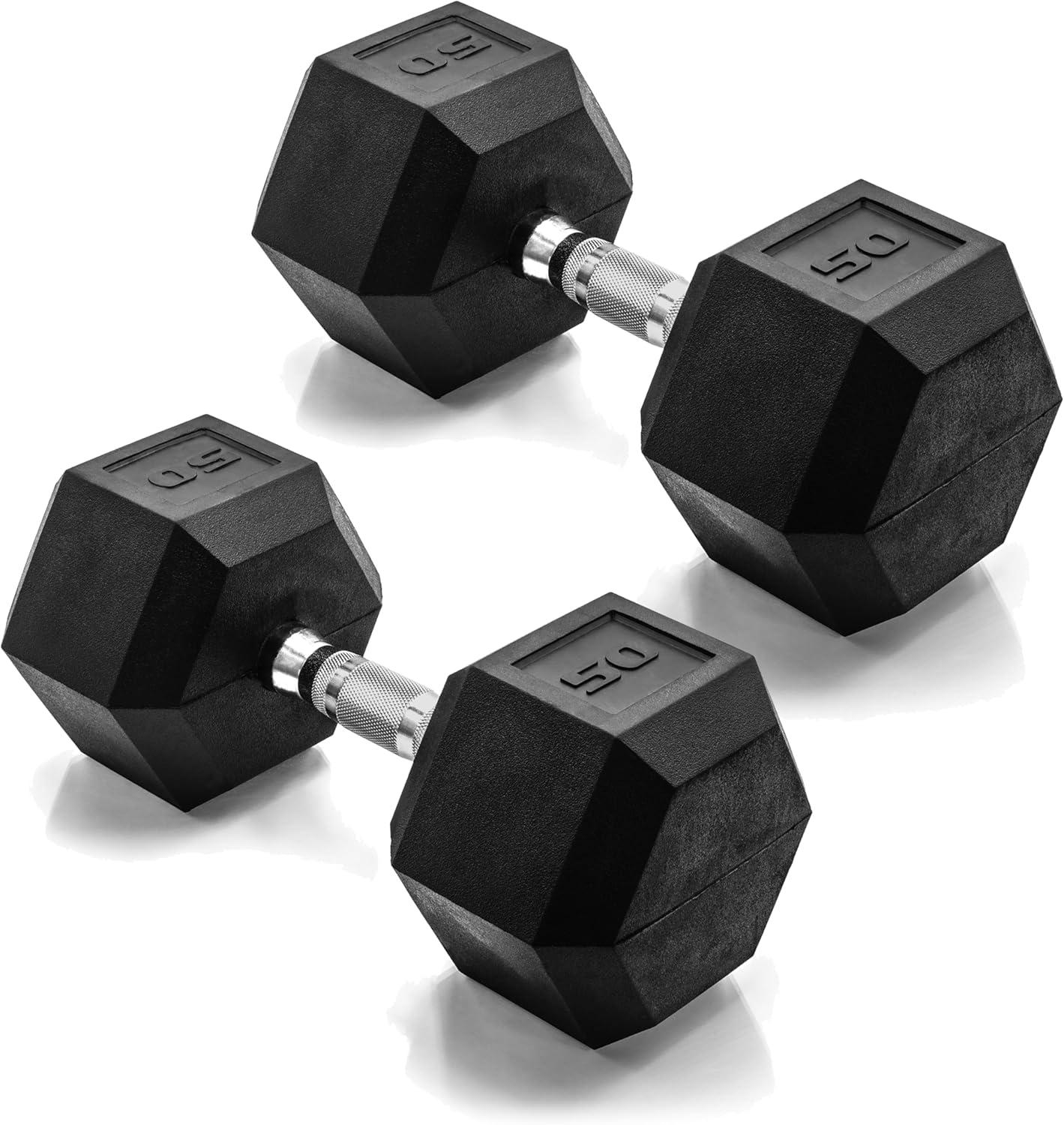 imageCAP Barbell Coated Dumbbell Weight  Multiple Options Pairs ampamp SetsChrome Handle