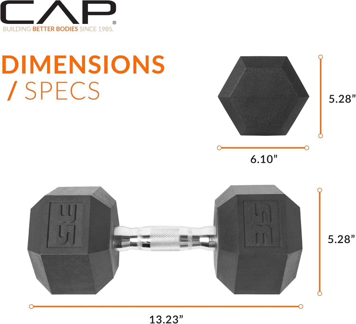 imageCAP Barbell Coated Dumbbell Weight  Multiple Options Pairs ampamp SetsChrome Handle