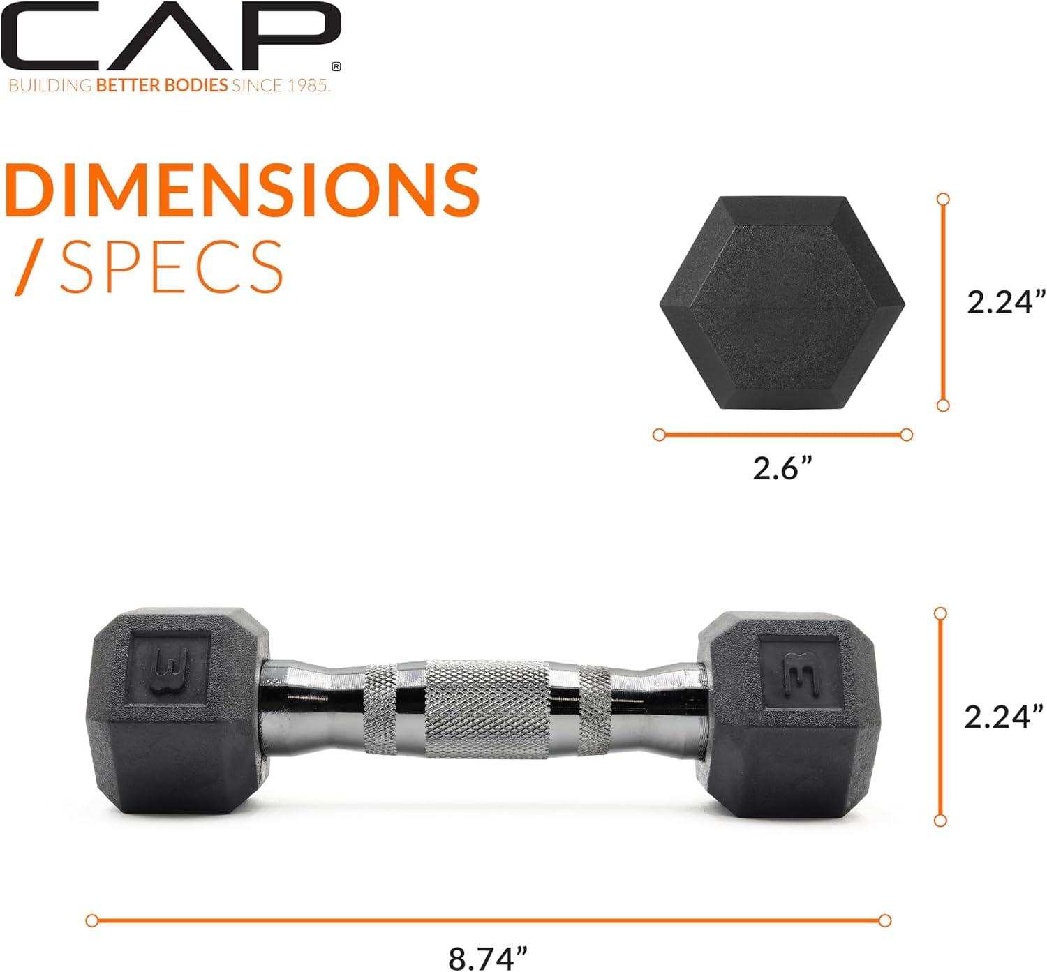 imageCAP Barbell Coated Dumbbell Weight  Multiple Options Pairs ampamp SetsChrome Handle