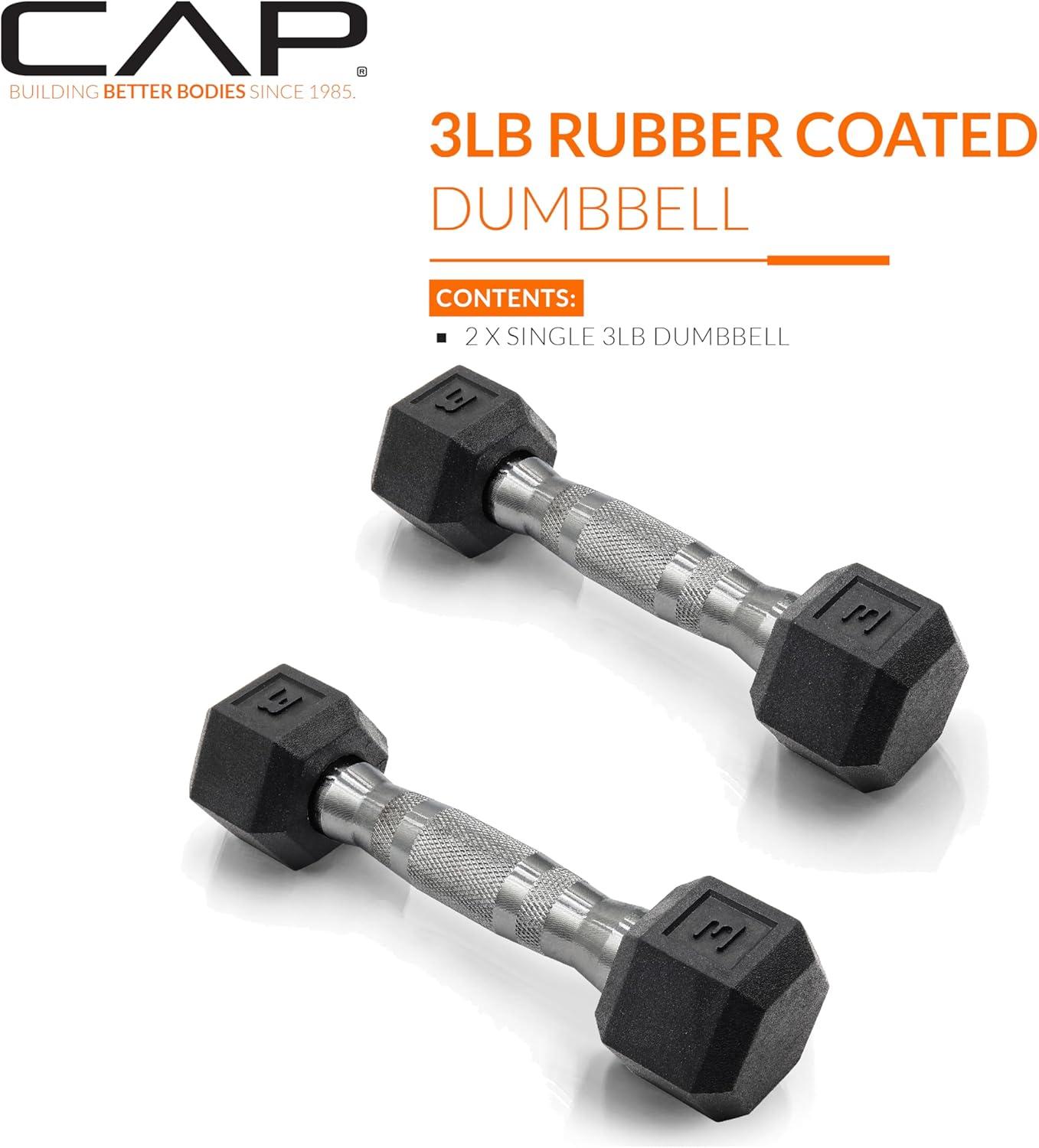 imageCAP Barbell Coated Dumbbell Weight  Multiple Options Pairs ampamp SetsChrome Handle